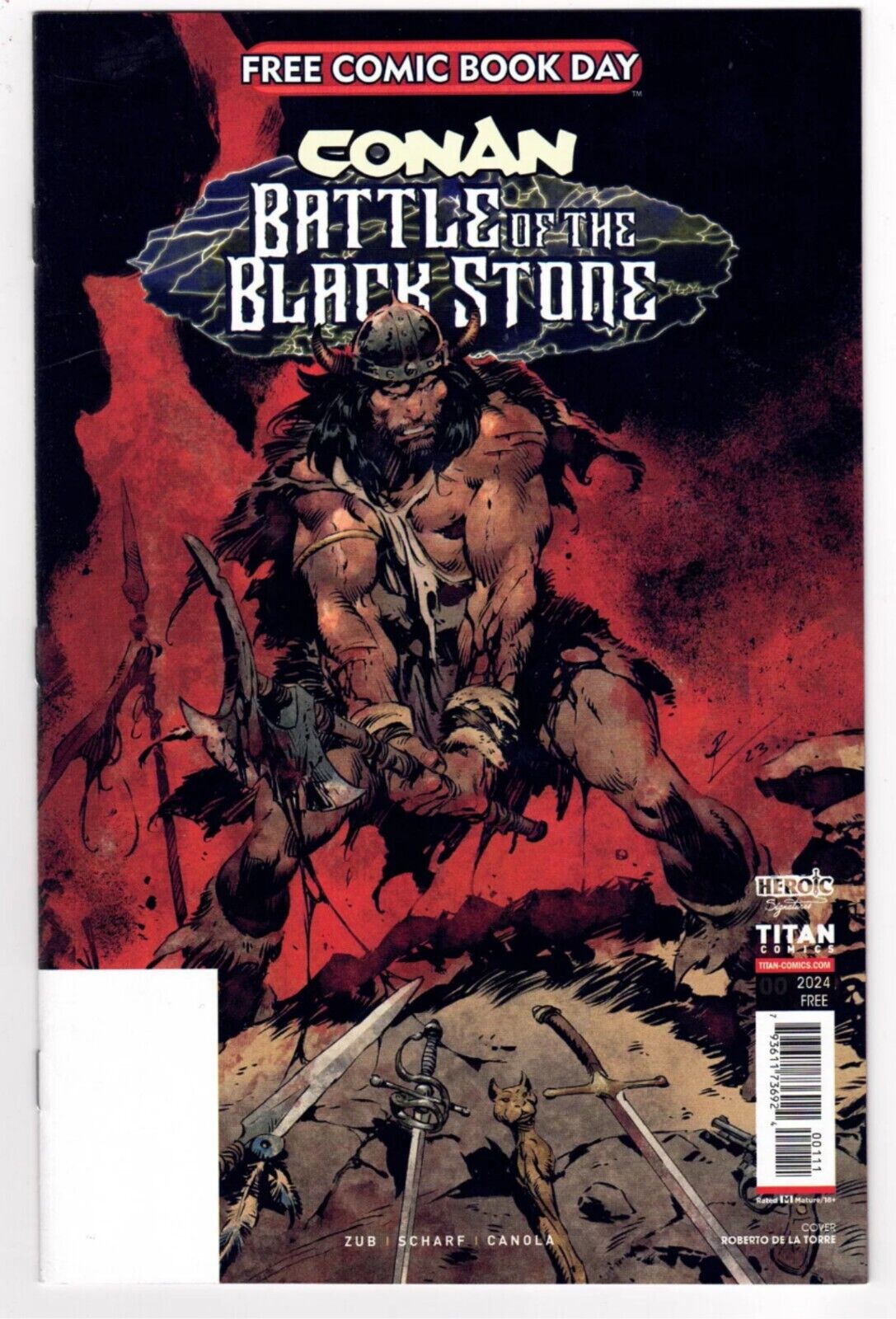 CONAN Battle Of The Black Stone #1  (2024) FCBD Free Comic Book Day NO STAMP