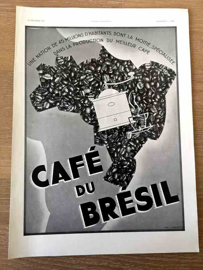 1936 Advertising - Brazil Coffee Nation of 45 Million - 1883
