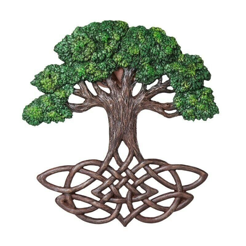 Celtic Tree of Life Knotwork Decorative Wall Plaque 13 Inch Tall