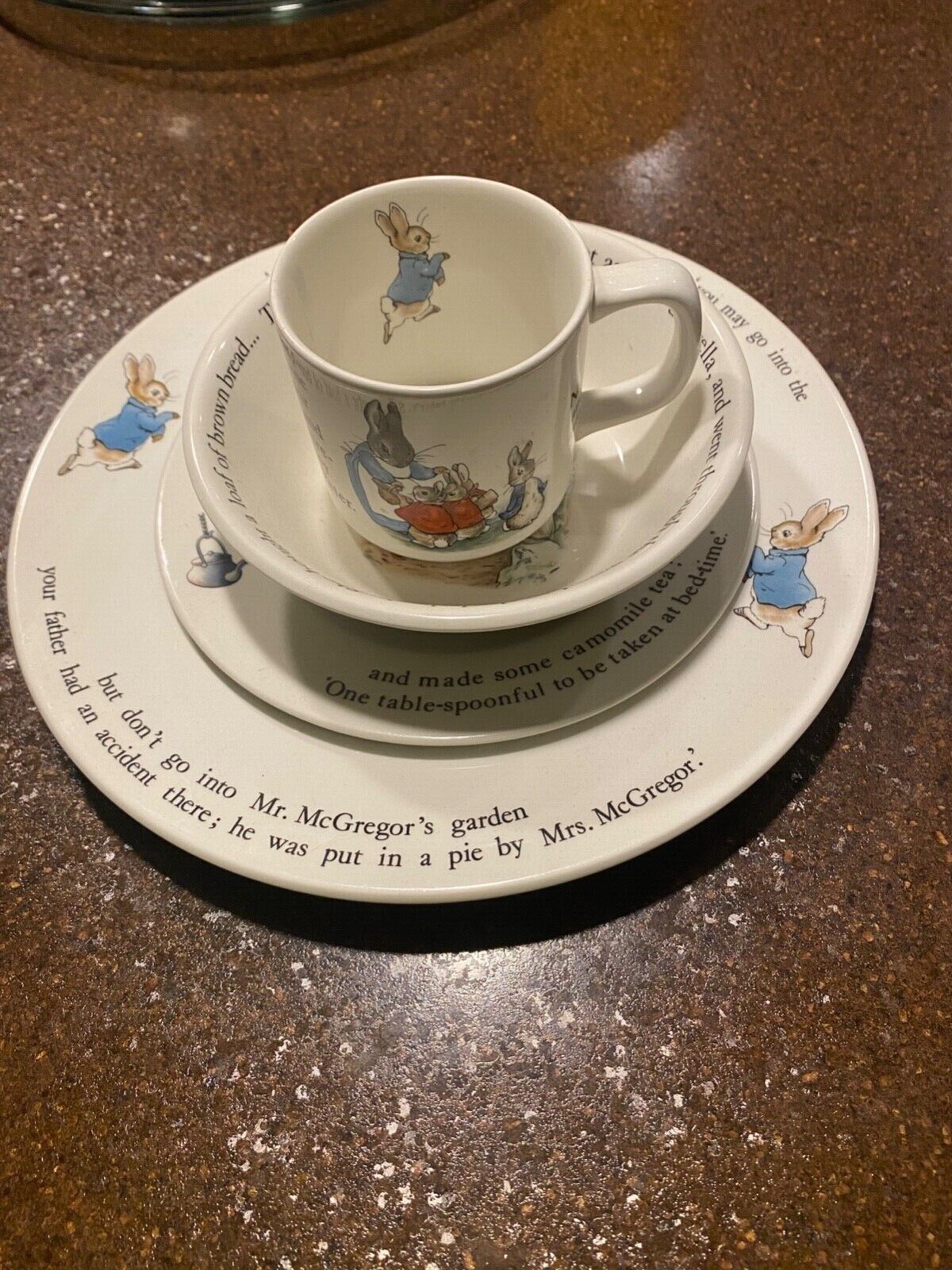 vintage  Peter Rabbit dinnerware set