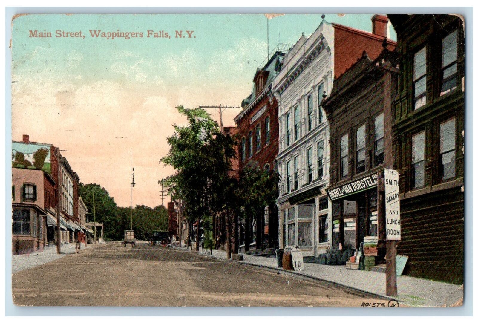 1911 Main Street Houses Wappingers Falls New York NY Unposted Vintage Postcard