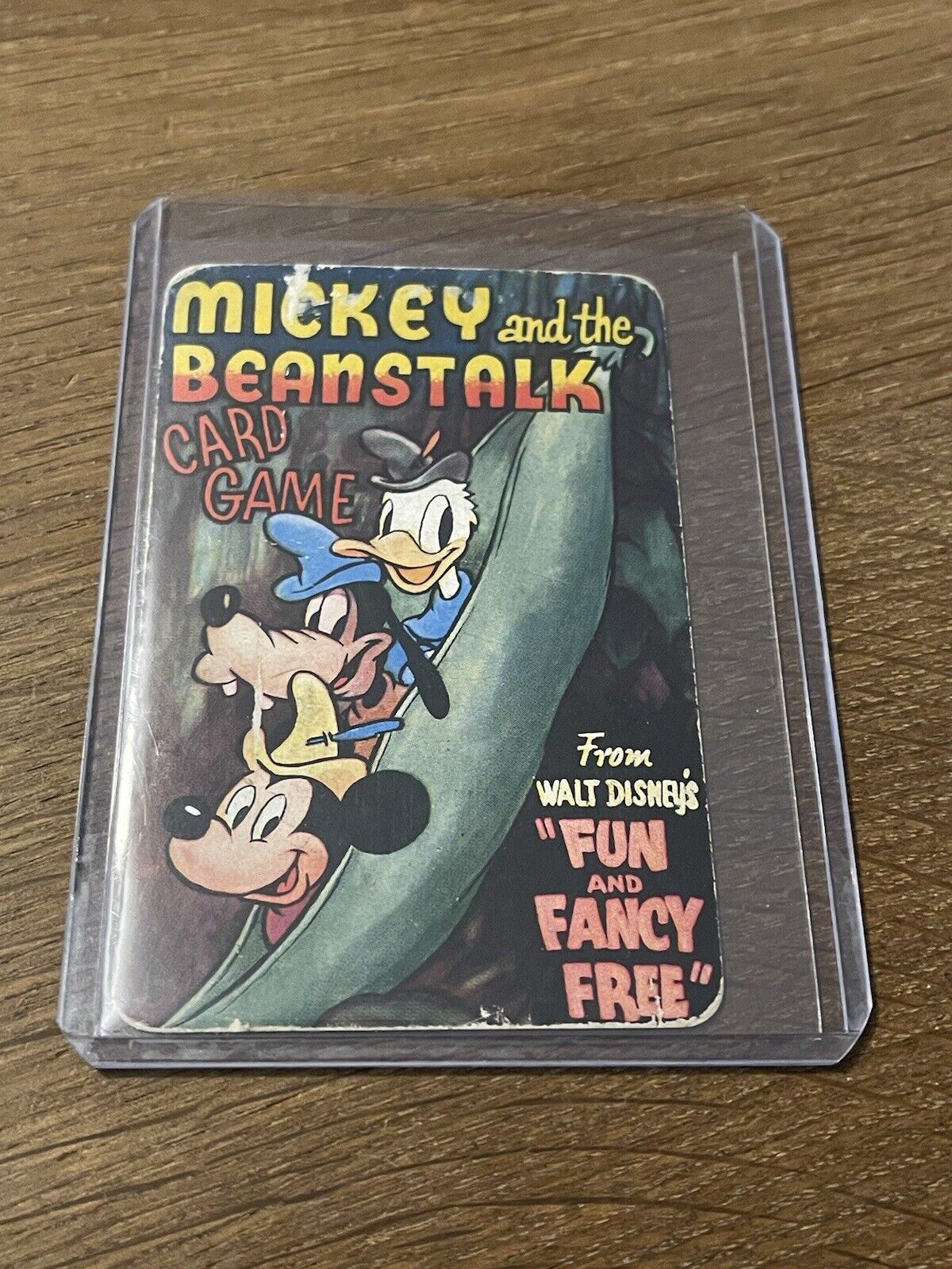 1947 CASTELL BROS. LTD. HEADER CARD MICKEY BEANSTALK MICKEY MOUSE CARD DISNEYANA