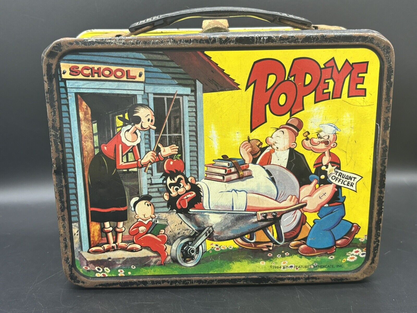 Vintage Popeye Lunchbox 1964 Rare King-Seeley Thermos Company