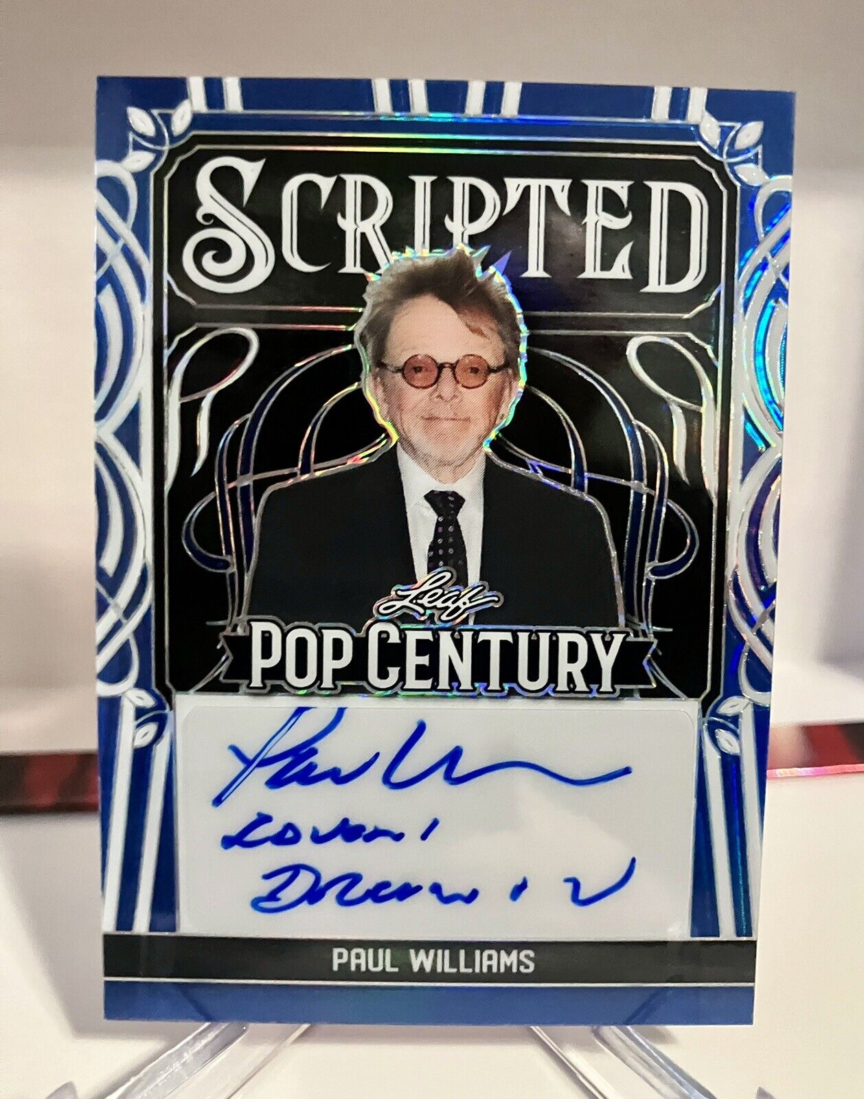 PAUL WILLIAMS 2024 LEAF POP CENTURY SCRIPTED AUTO 2/6 Muppets Rainbow Connection