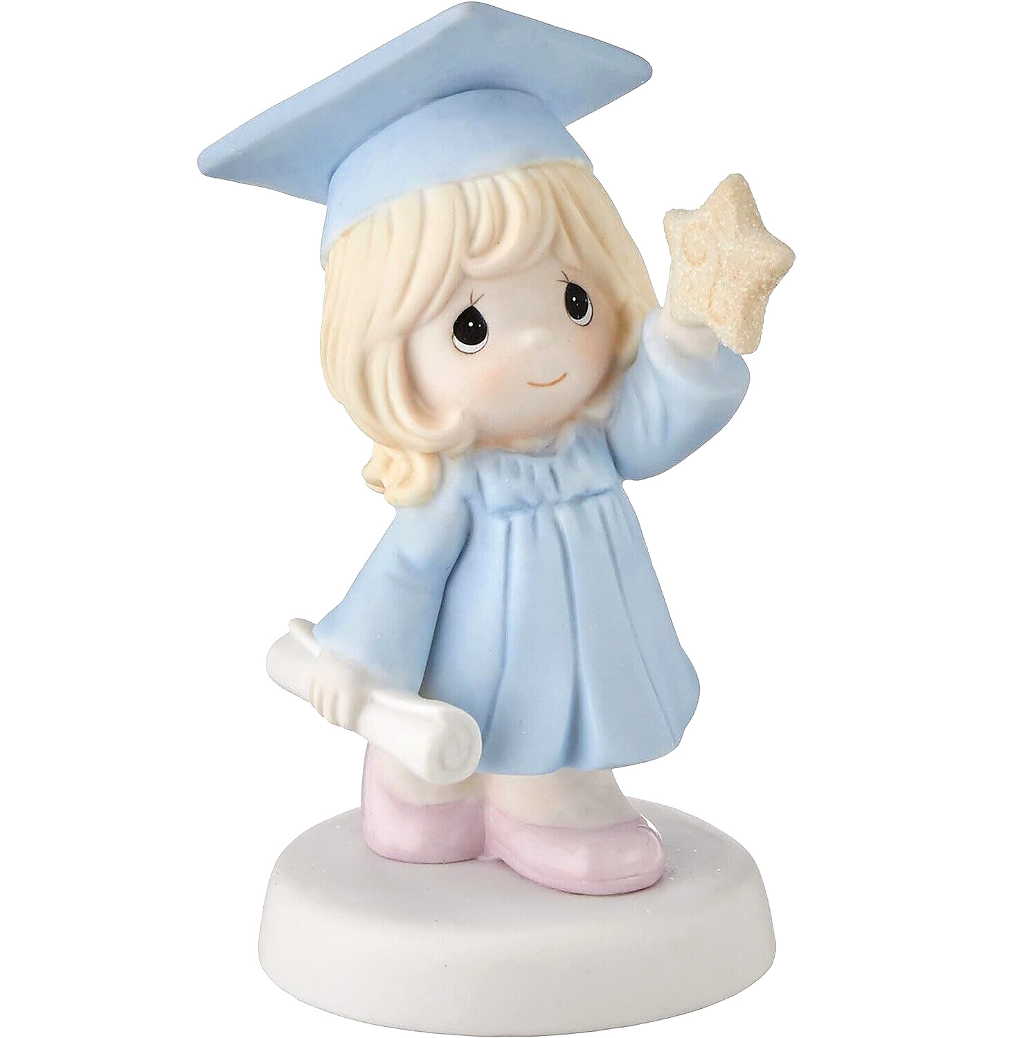 ✿ New PRECIOUS MOMENTS Porcelain Figurine REACH FOR THE STARS Graduation 154025