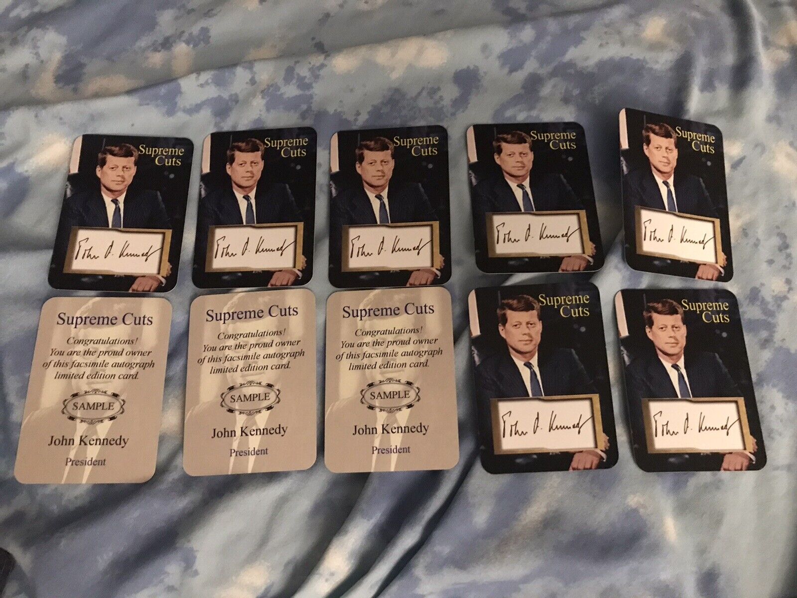 Lot Of 10x John F. Kennedy Supreme Cuts Sample Die-cut Trading Cards