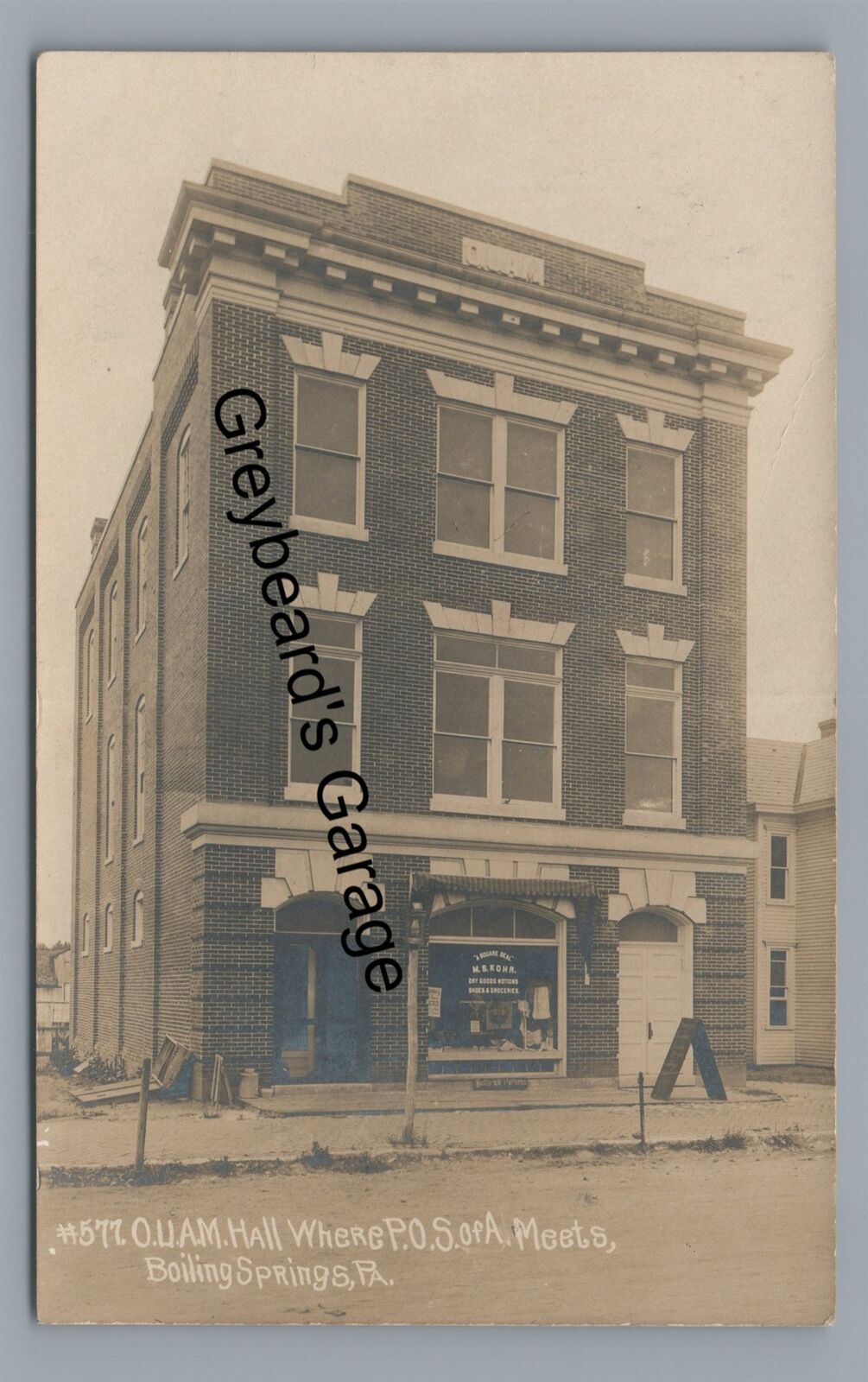 RPPC General Store BOILING SPRINGS PA Cumberland County Real Photo Postcard