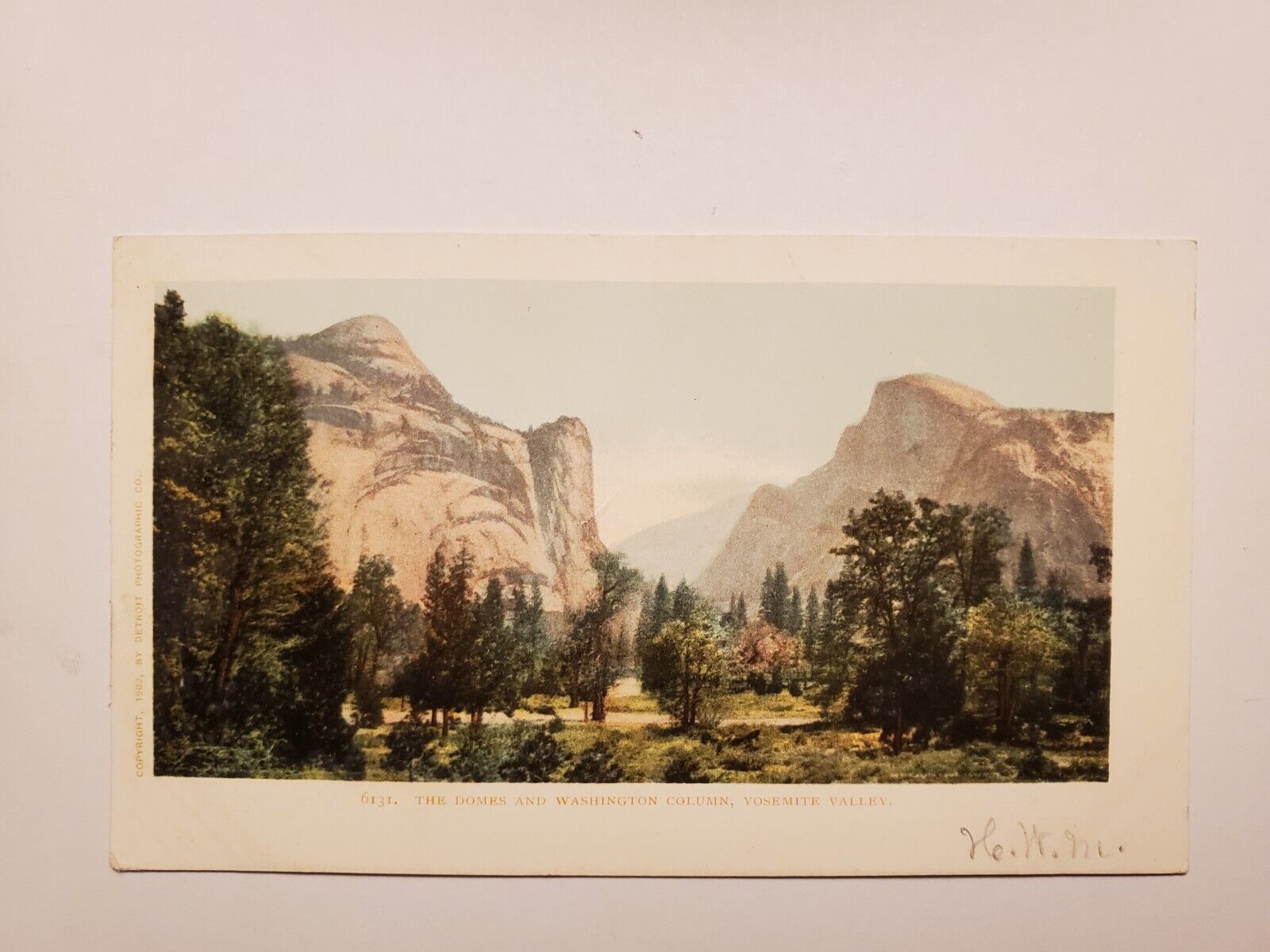 Vintage Yosemite Valley The Domes and Washington CA Columns Postcard 1902