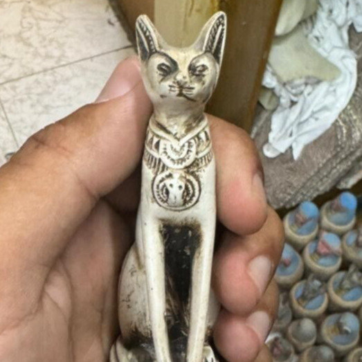 ONE OF A KIND PHARAONIC ANTIQUE STATUE Of Pharaonic Cat Bastet Goddess Of Beauty