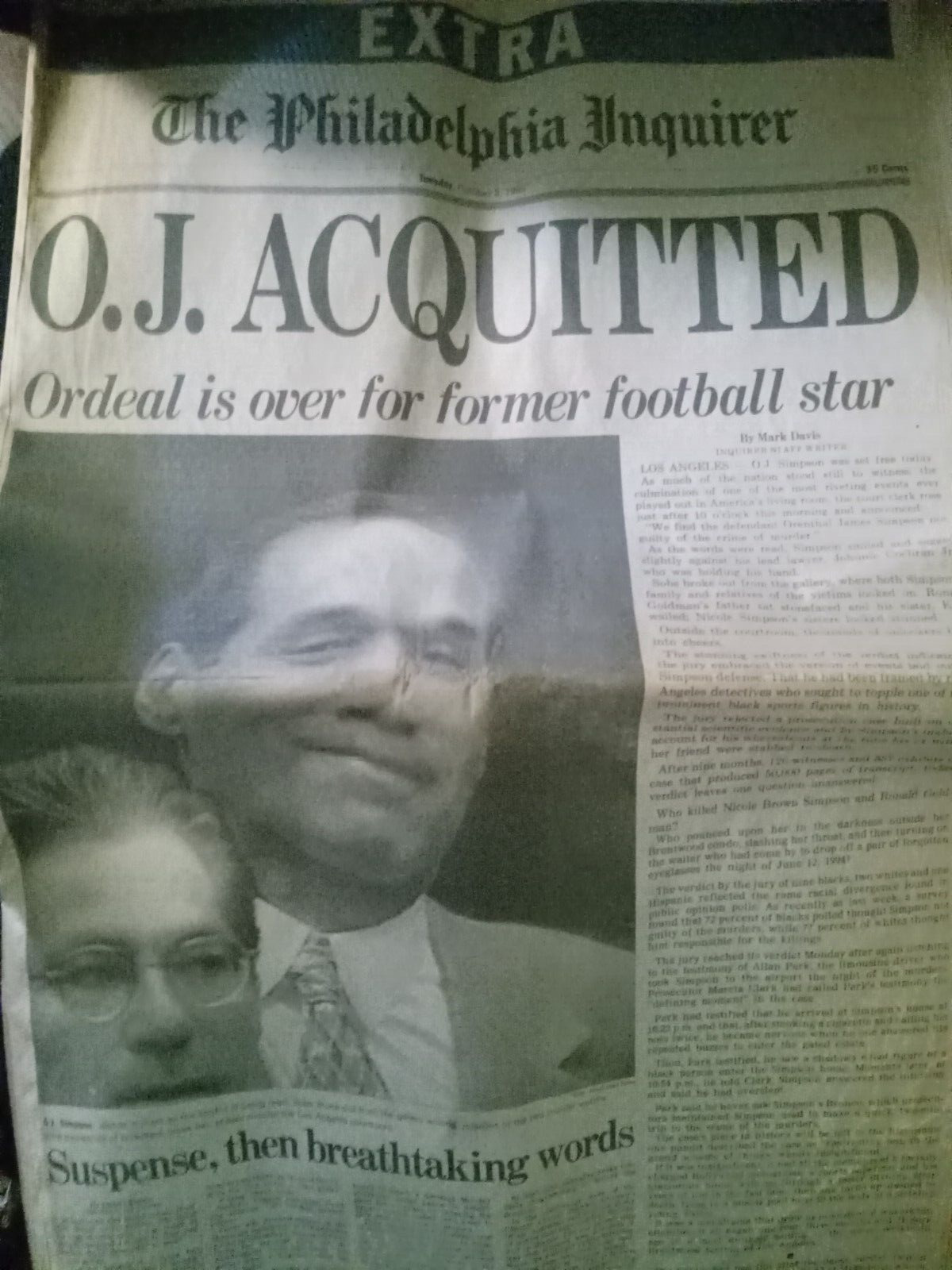 OJ Simpson Newspaper Covers October 1995 