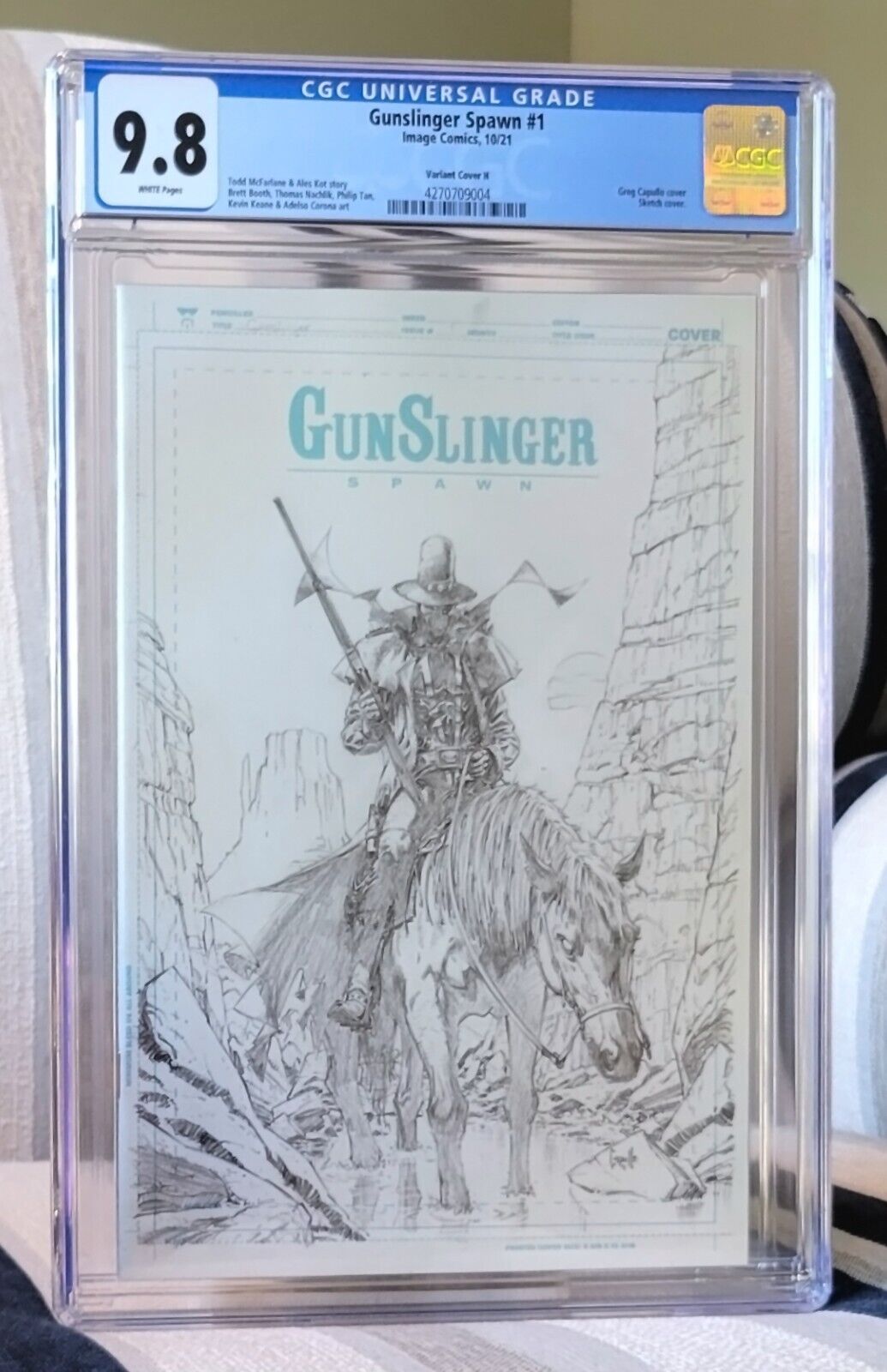 Gunslinger Spawn #1 Variant Cover H 1:50 Capullo Sketch Ed. (2021) CGC 9.8 Key