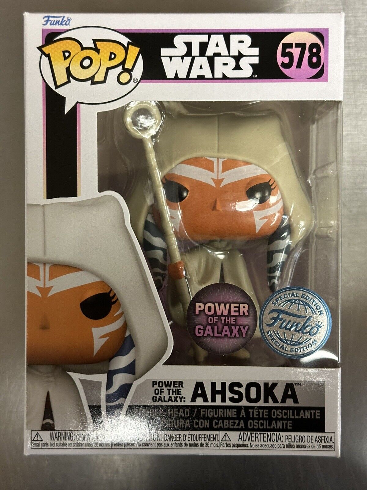 Funko Pop Vinyl: Star Wars - Power Of The Galaxy: Ahsoka - Amazon W/Protector