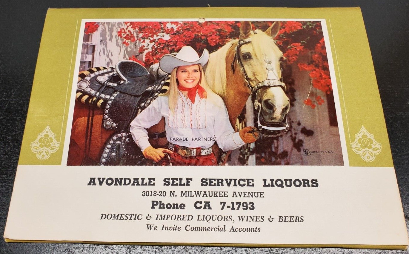 1971 Avondale Self Service Liquors Full Color Calendar - Colorful Graphics