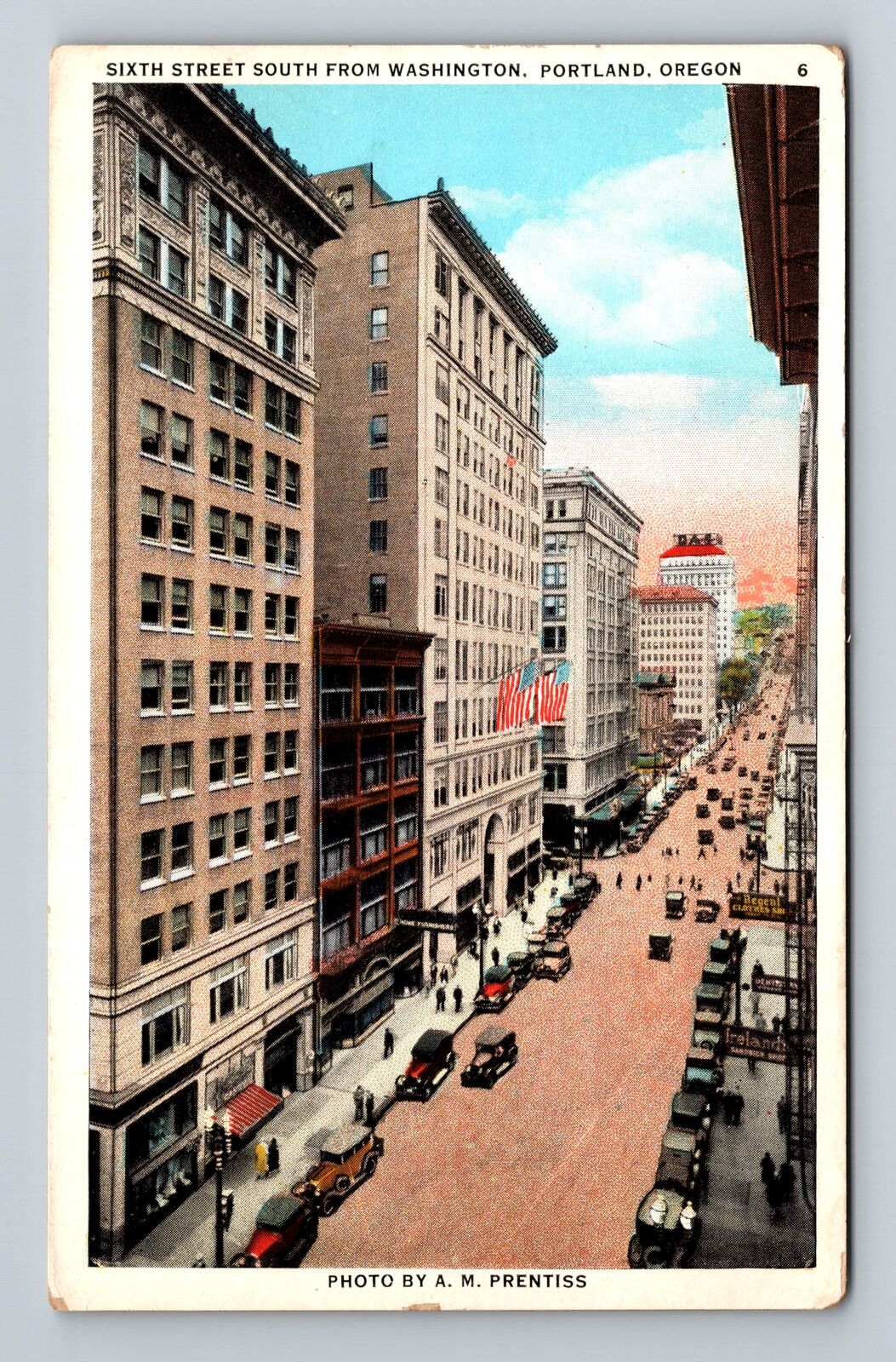 Portland OR-Oregon, Sixth Street, Advertisement, Antique, Vintage Postcard