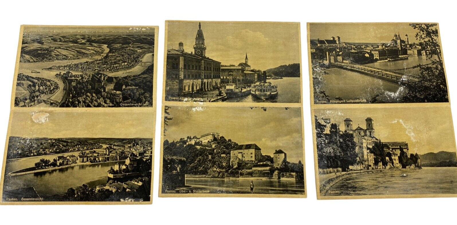 Antique Postcards Scenes From Passau, Germany Set of 6