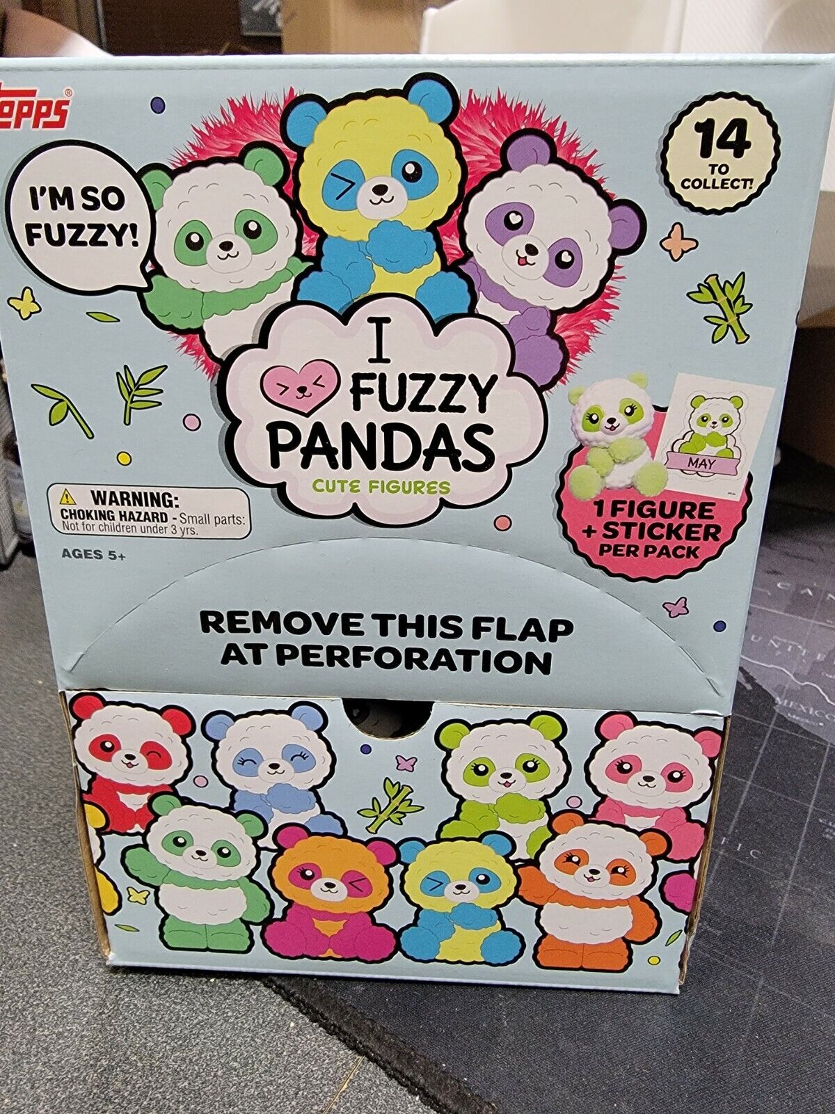2021 Topps I Love Fuzzy Pandas 12 Pack Box 1 Figure and 1 Sticker Per Pack 