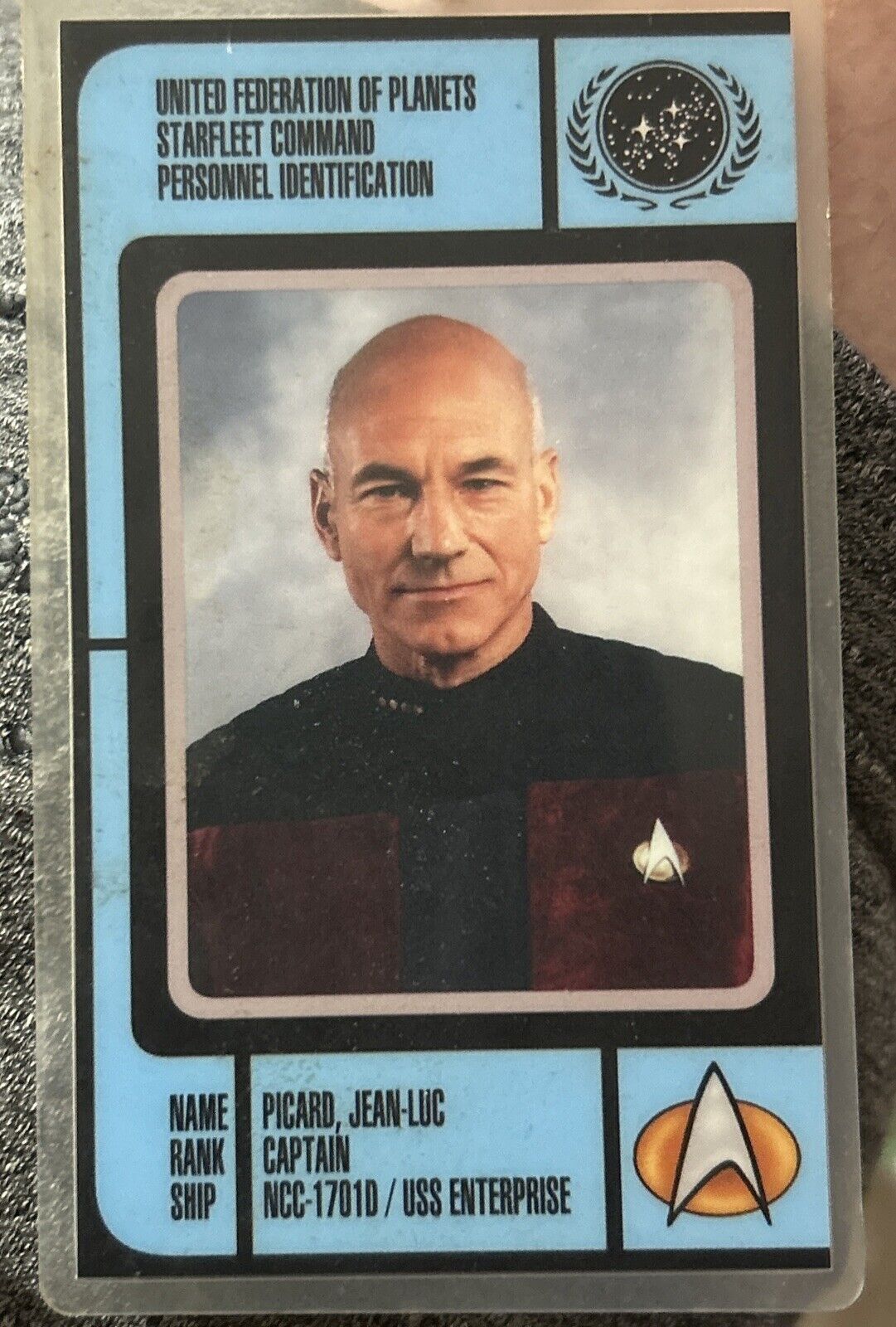 Vintage 1993 Star Trek Next Generation Uss Enterprise Id Card