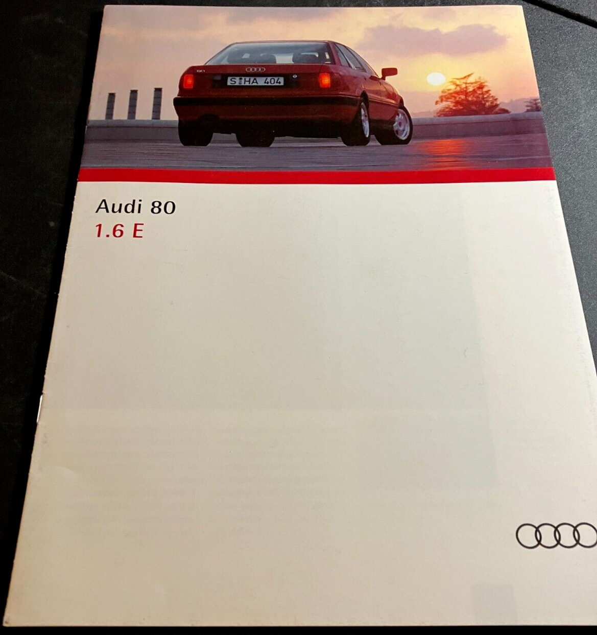 1993 Audi 80 1.6 E - Vintage 8-page Dealer Sales Brochure with Extra - GERMAN