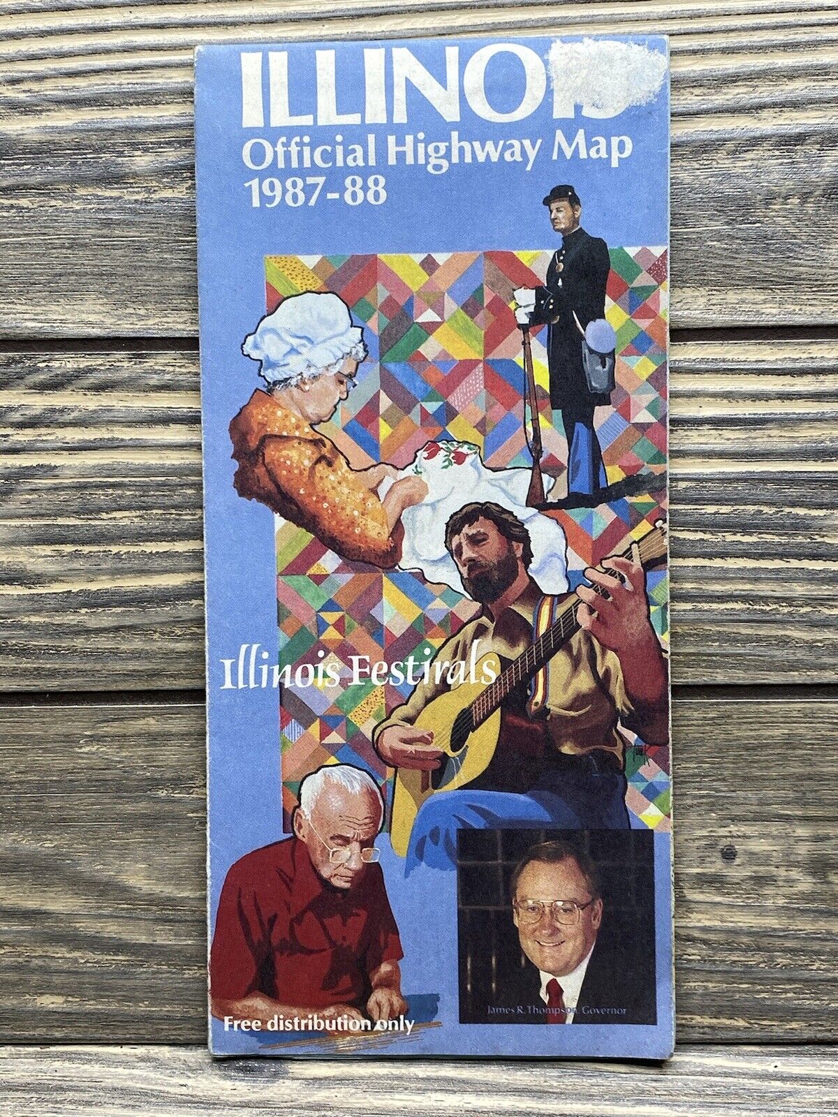 Vintage 1987-1988 Illinois Official Highway Map￼