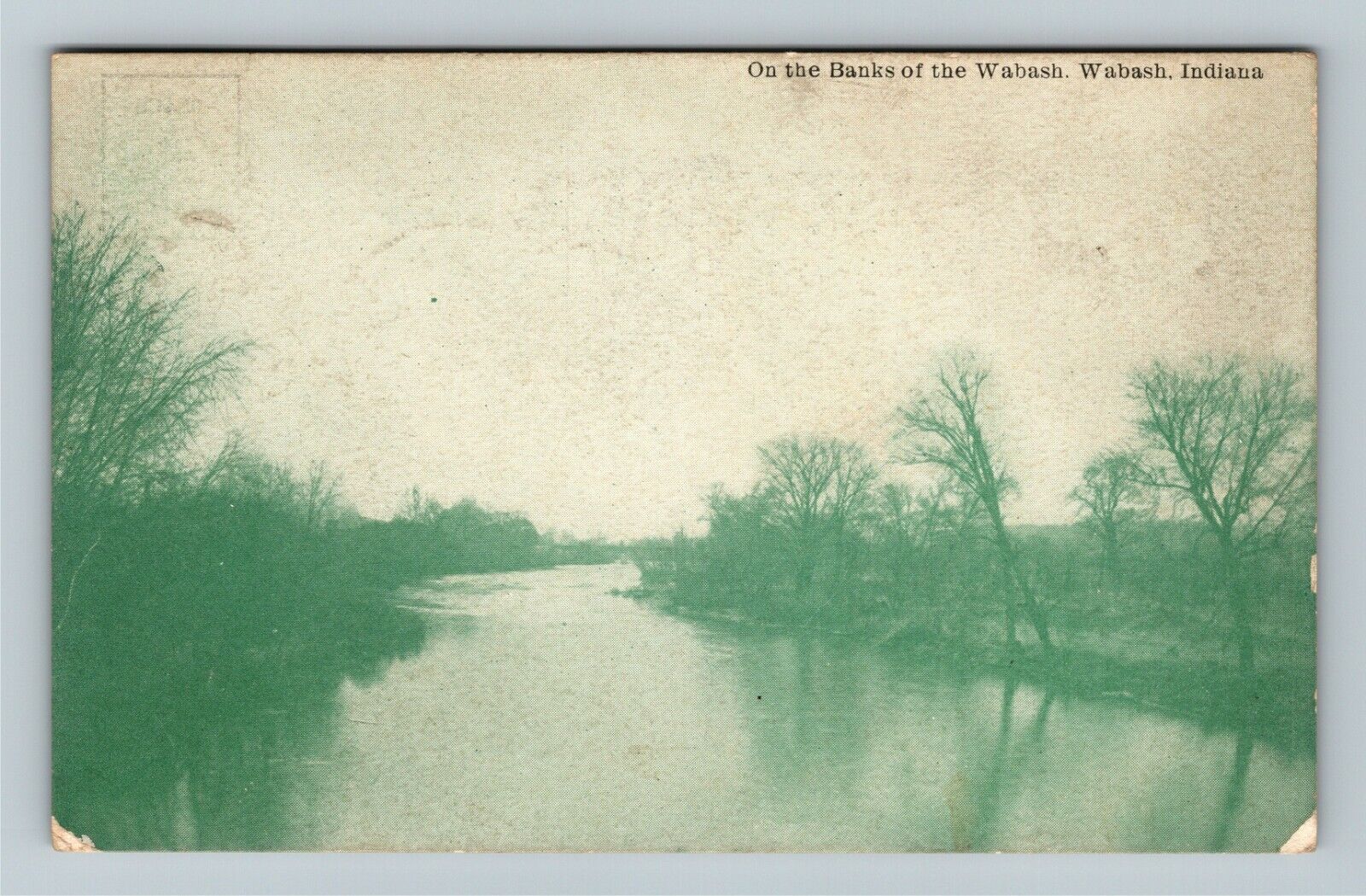 Wabash IN Indiana, On The Banks Of The Wabash Vintage Souvenir Postcard