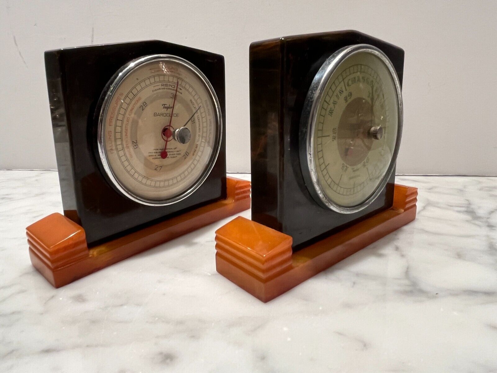 Pair of vintage Bakelite Barometers from Taylor (\