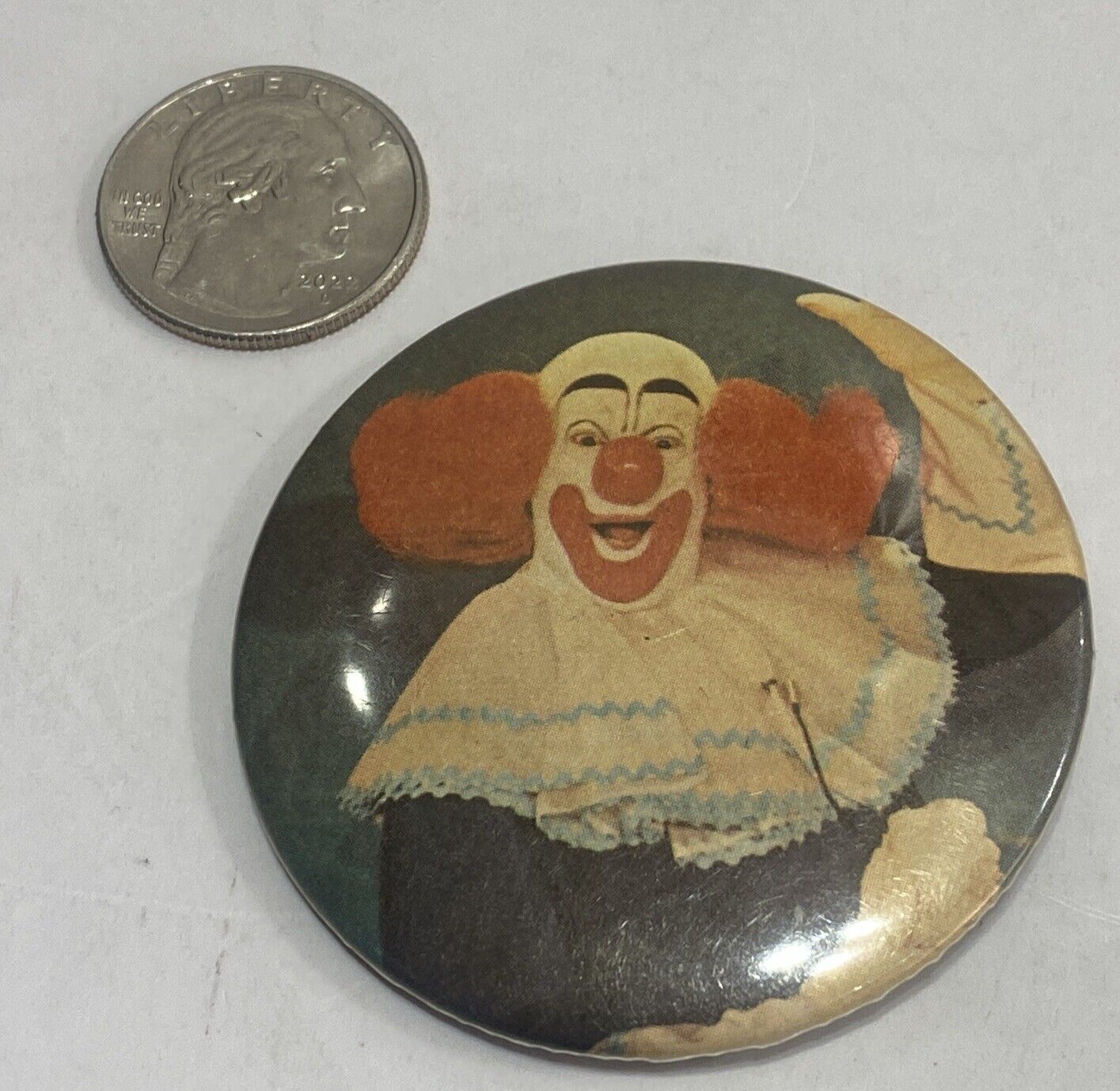 Vintage Bozo Show Chicago Pin Button Clown WGN