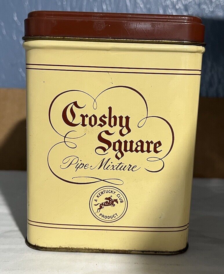 Vintage CROSBY SQUARE PIPE MIXTURE Tobacco TIN Can *Empty*