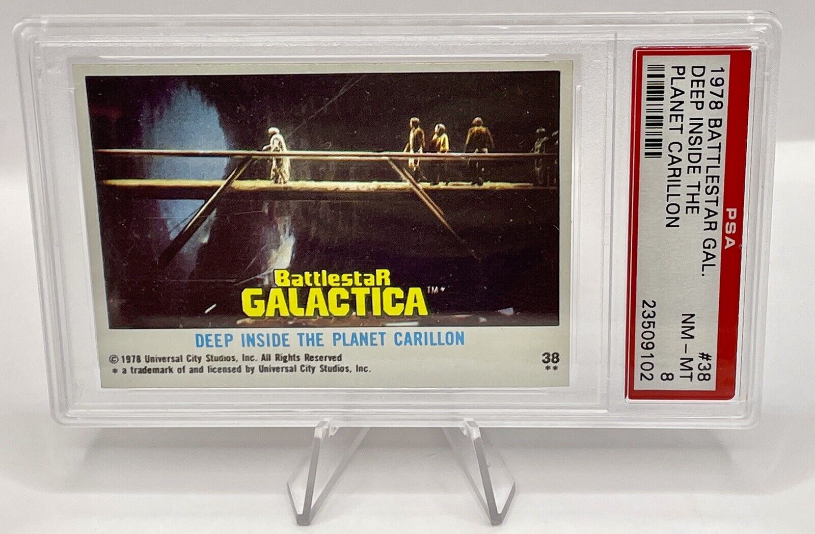 1978 Battlestar Galactica Trading Card #38 PSA Graded 8 The Planet Carillon