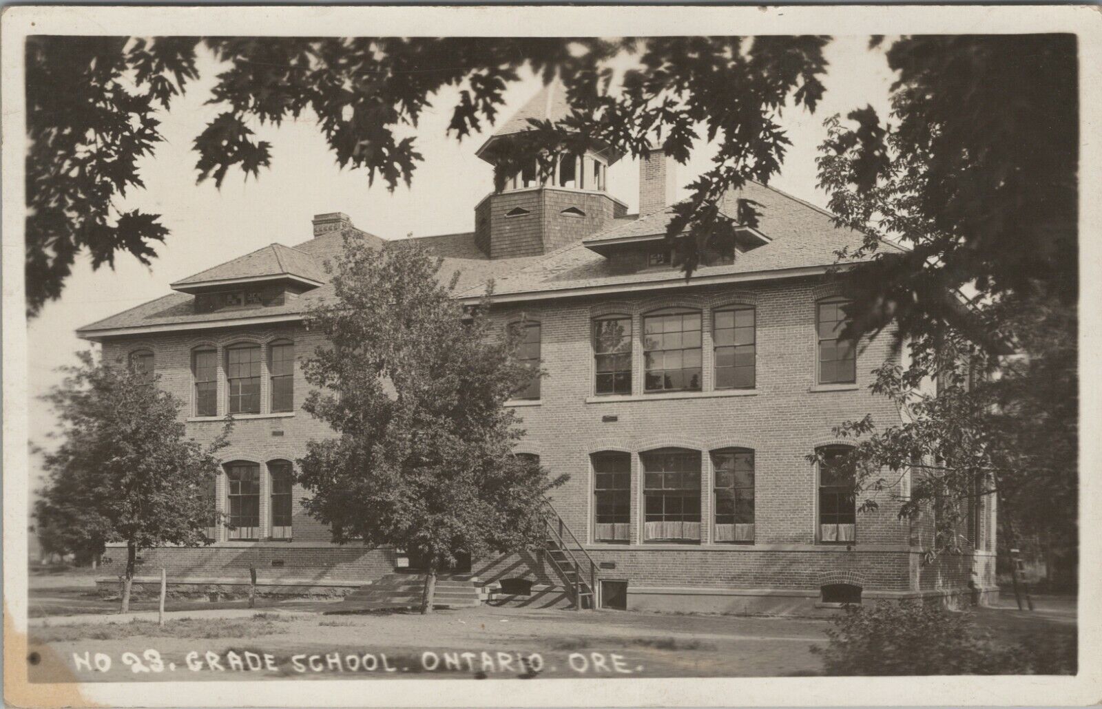 RPPC Ontario OR Grade School Oregon c1920s photo postcard N260