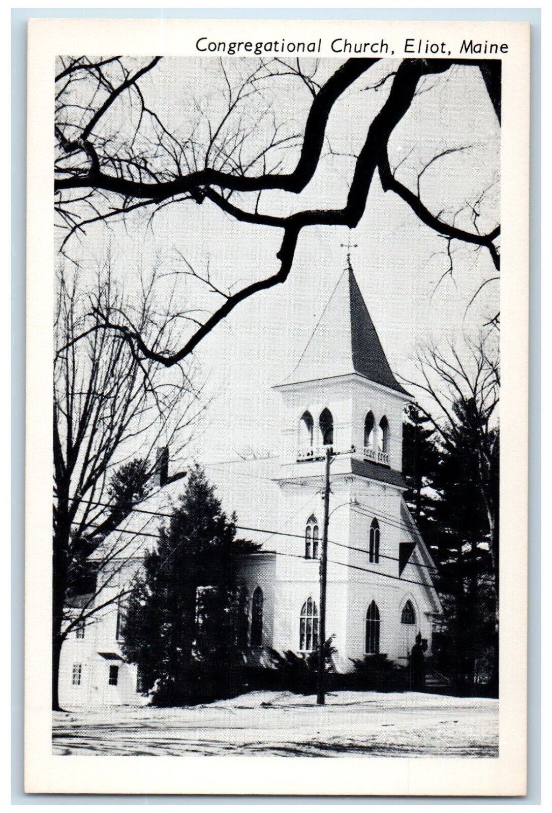 c1930\'s Congregational Church Eliot Maine ME Unposted Vintage Postcard
