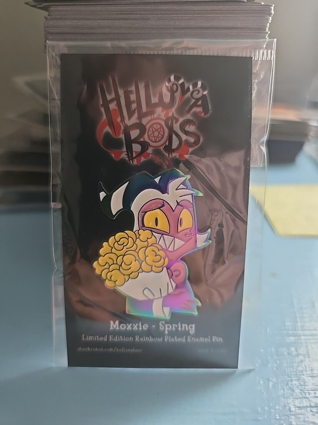 Helluva Boss Moxxie (Spring) Rainbow Plated Enamel Pin - LIMITED - SOLD OUT