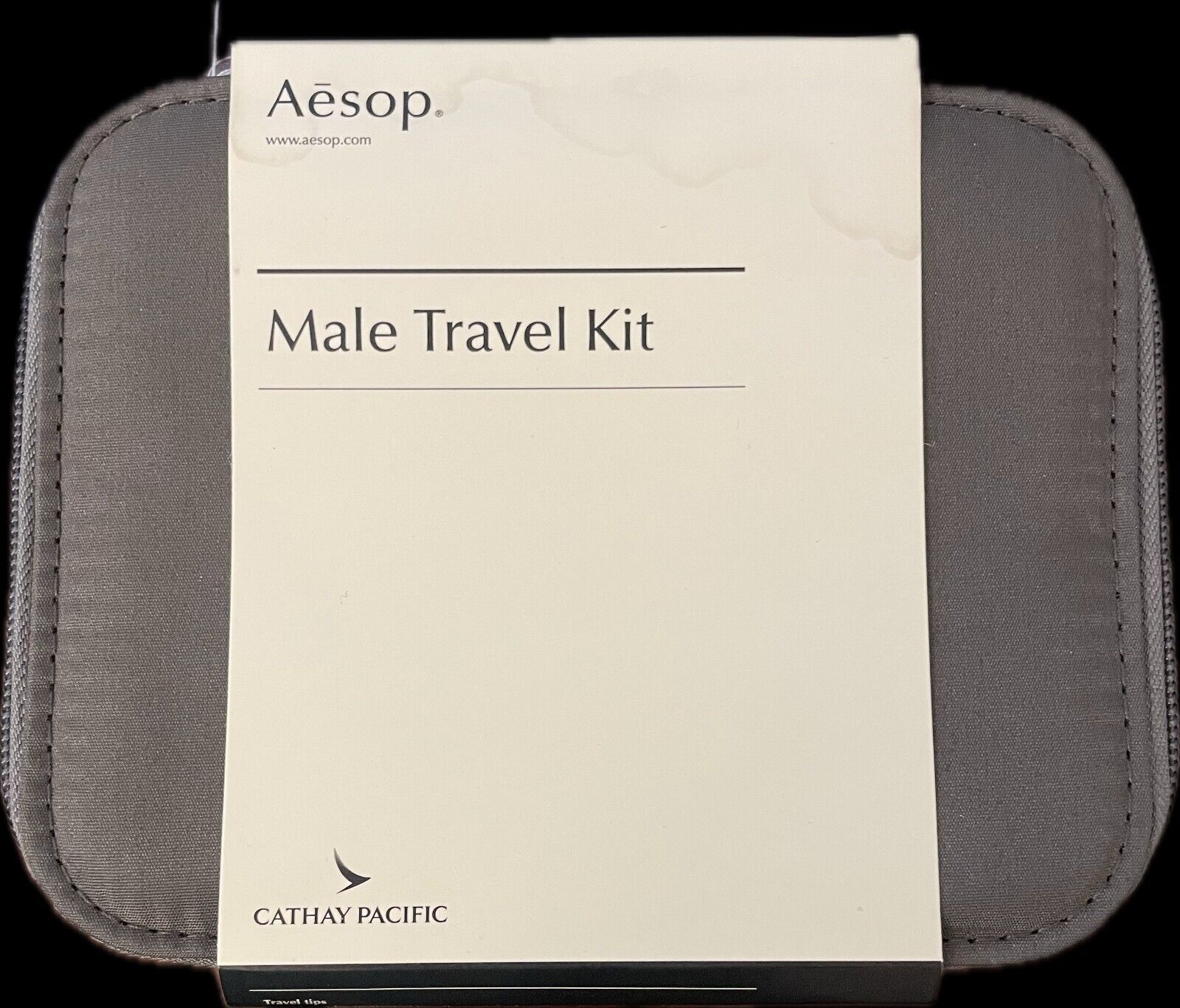 CATHAY PACIFIC First Class Amenity Kit by Aesop (NEW) Male