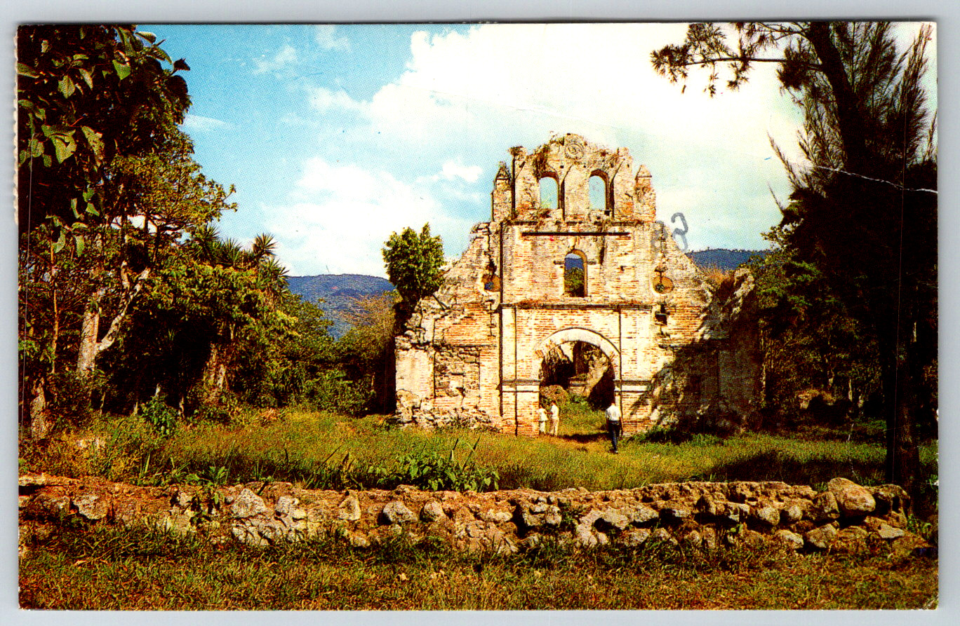 c1960s Ujarrás Ruins Orosi Costa Rica Postcard Naples Florida Vintage