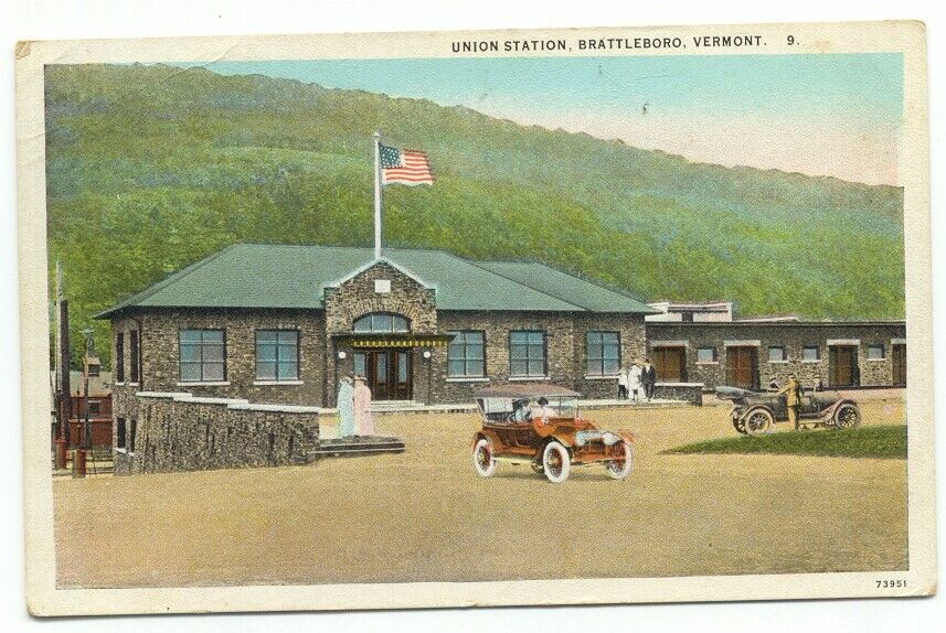 Brattleboro VT Union Station Postcard Vermont