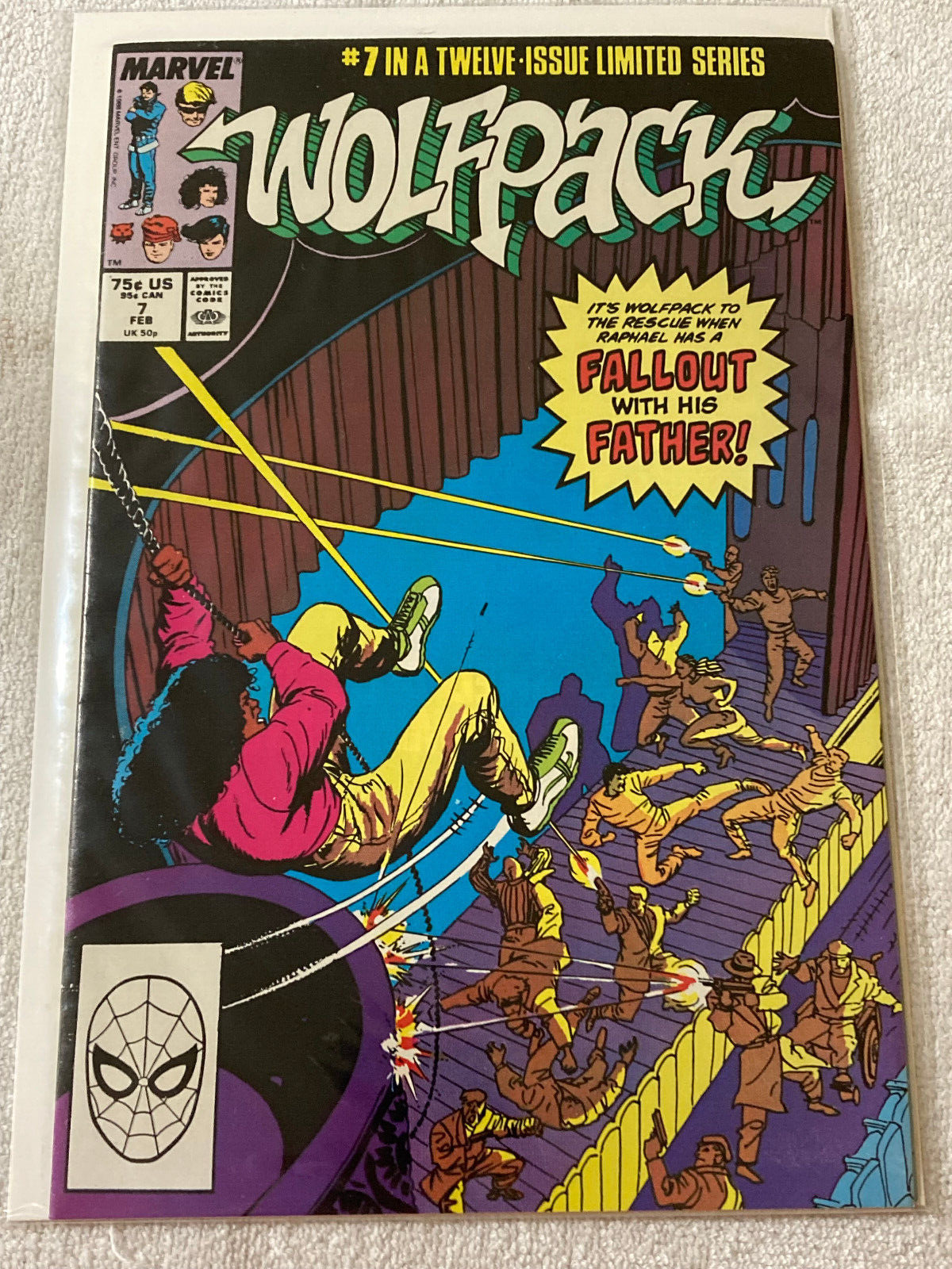 Wolfpack #7 (of 12) Ltd. Series Marvel Comics 1989 VF+/NM Figuero/Wilson/Ivy