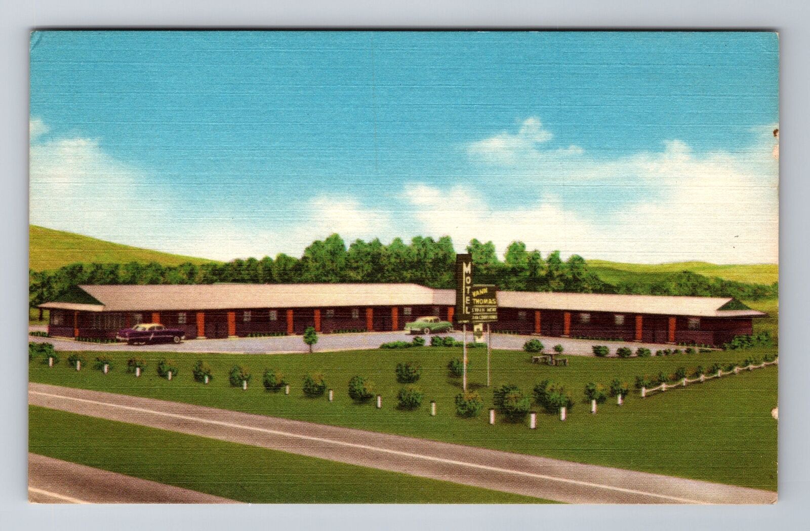 Anniston AL-Alabama, Motel Vann Thomas, Advertising, Antique Vintage Postcard