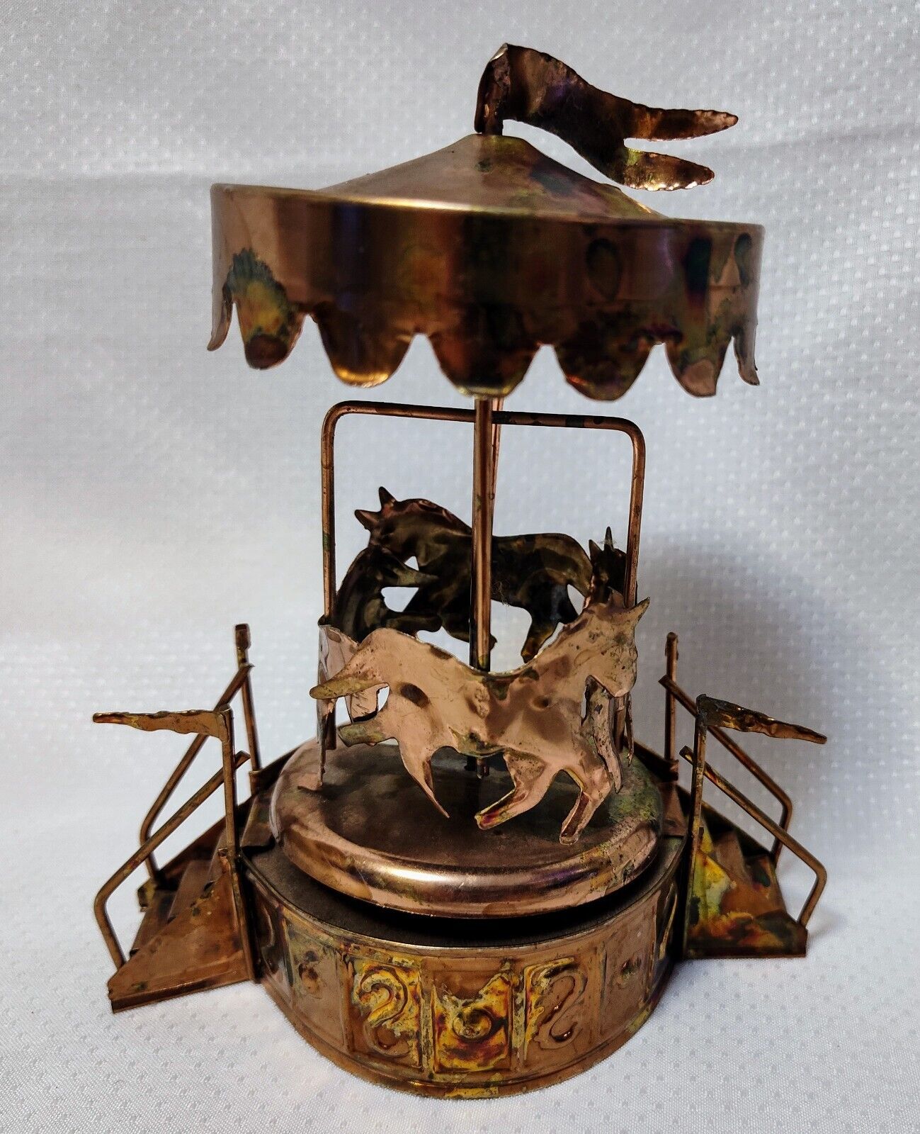 Vintage Horse Carousel Wind Up Music Box 7\