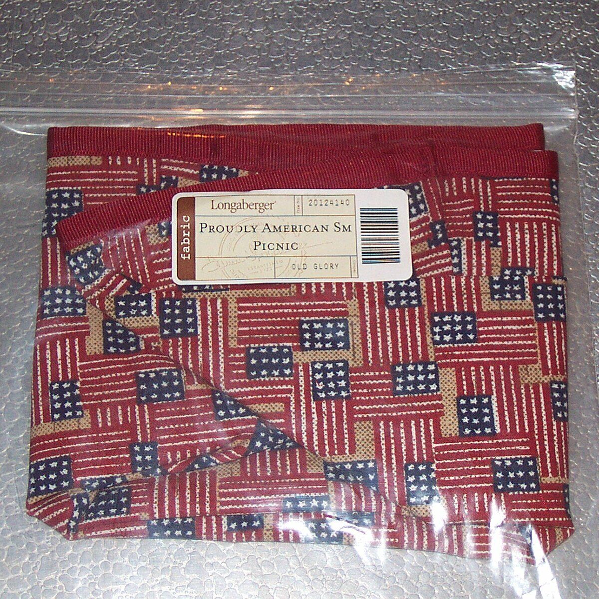 Longaberger Proudly American Old Glory SMALL PICNIC Liner CAKE ~USA~ Ships FREE
