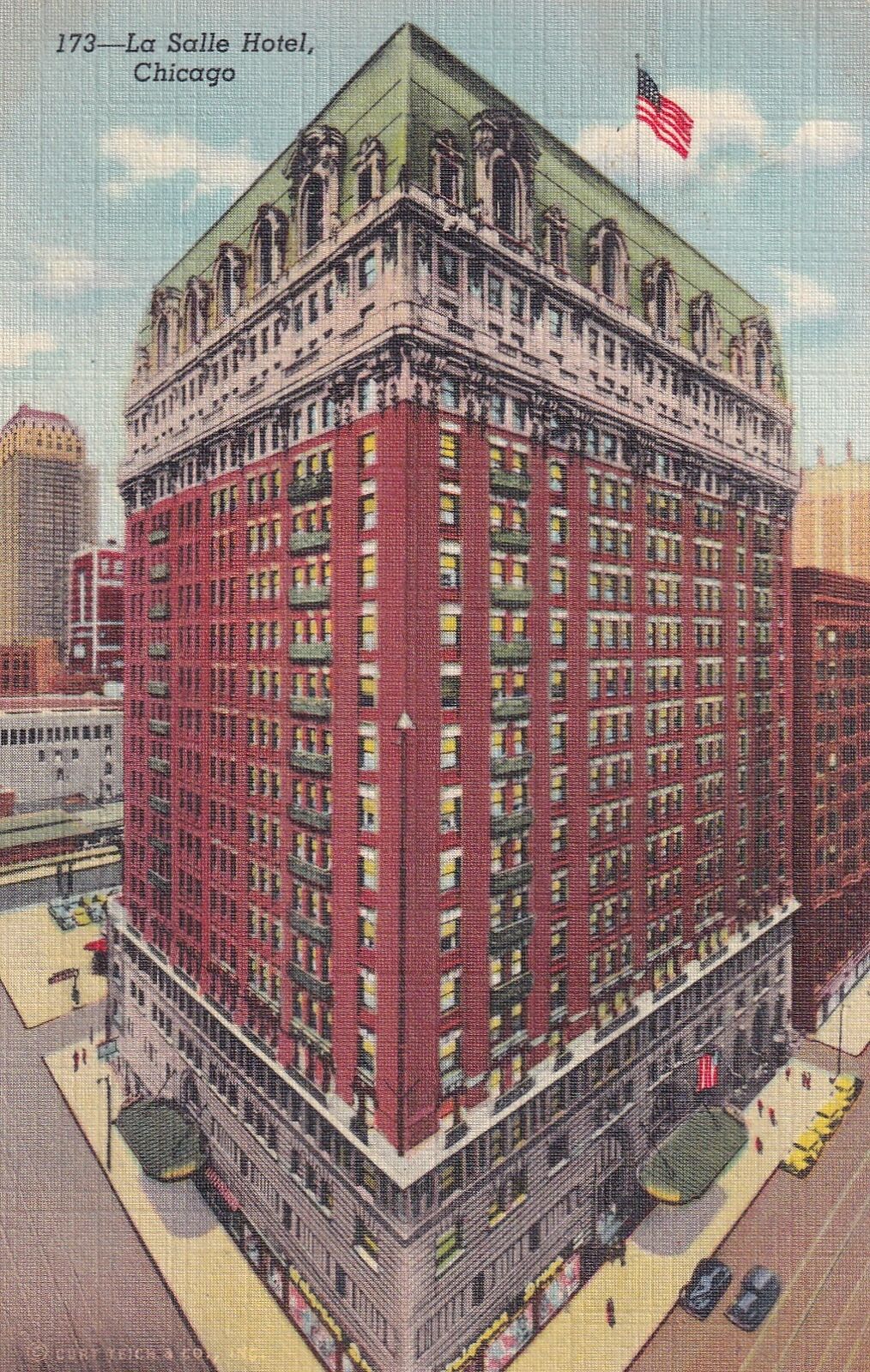 La Salle Hotel Chicago Illinois IL Postcard C59