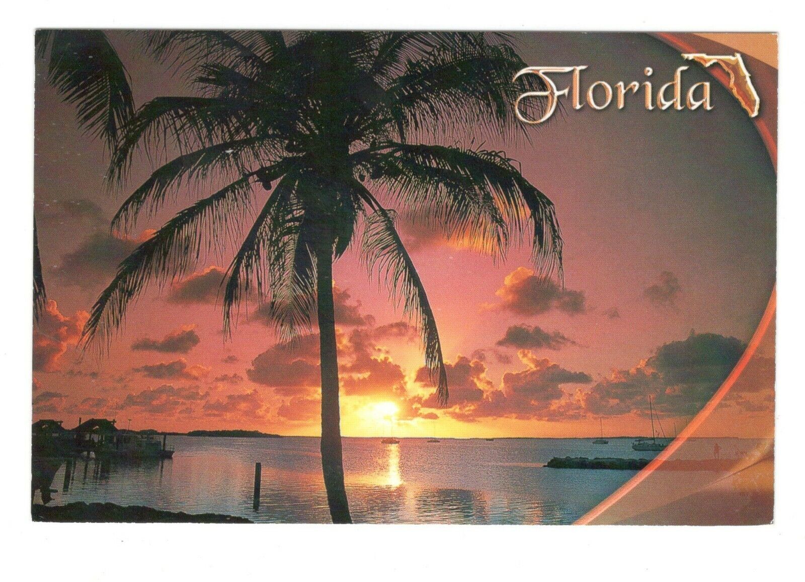 Florida Sunset Unused 4X6 Postcard EB82 