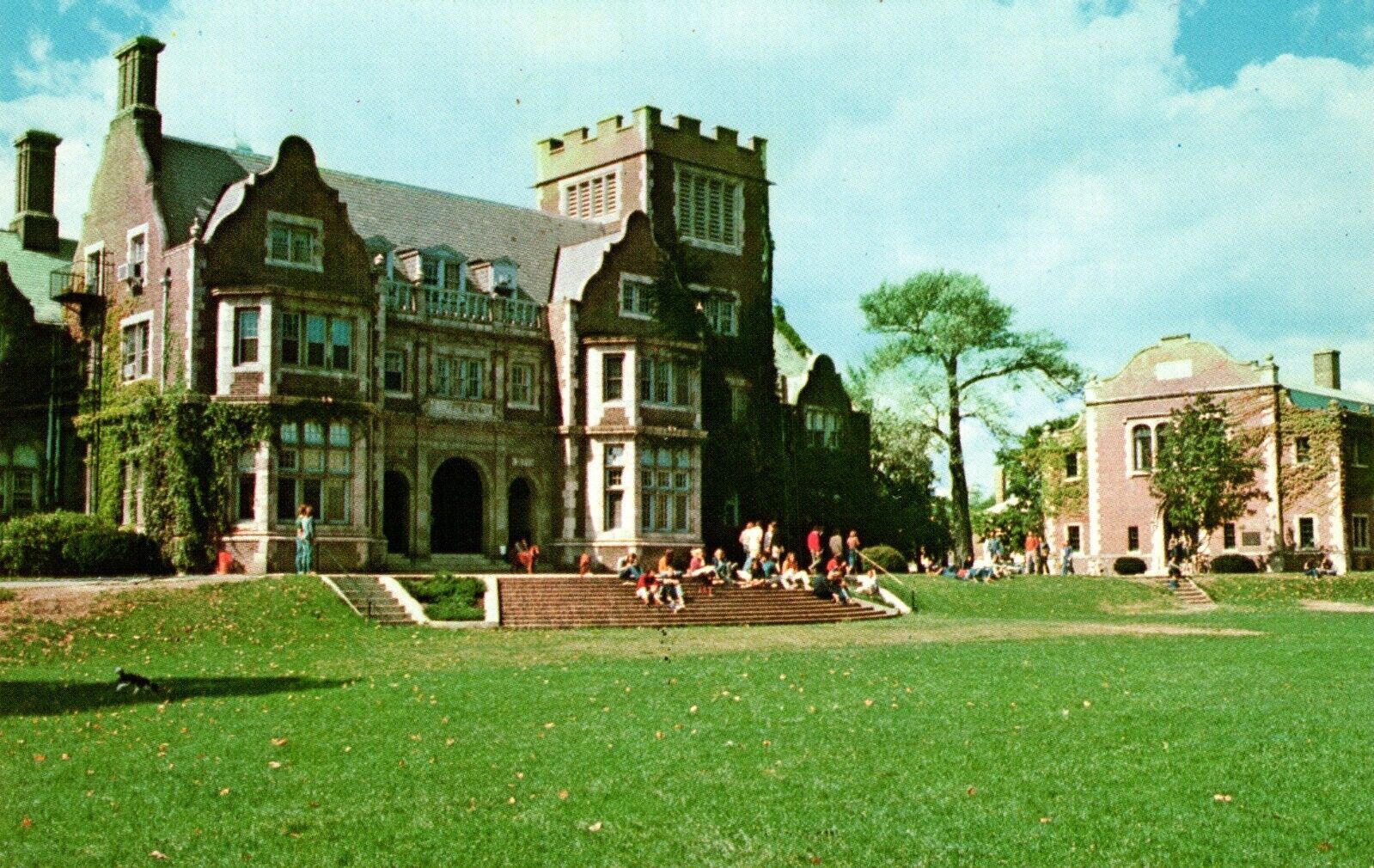 Postcard Coxe Hall Hobart college, New York