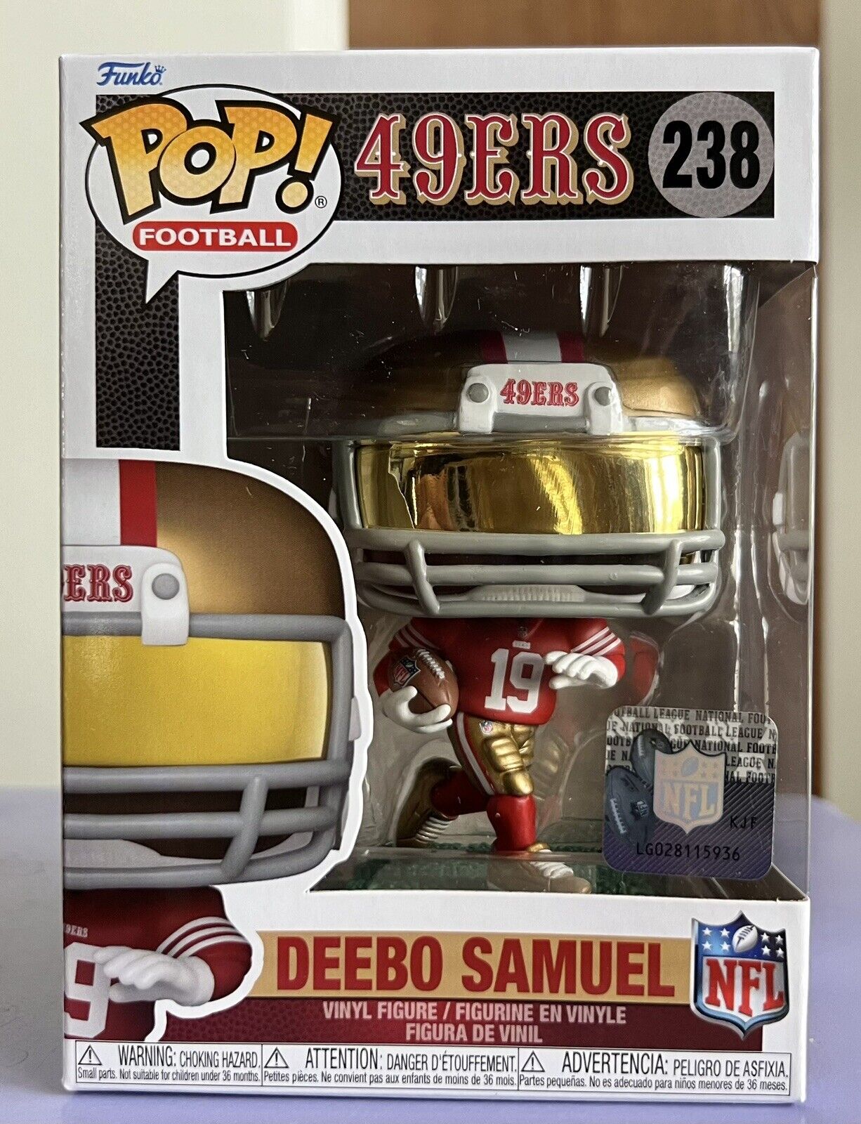 Funko Pop NFL Football: DEEBO SAMUEL #238 San Francisco 49ERS w/Protector