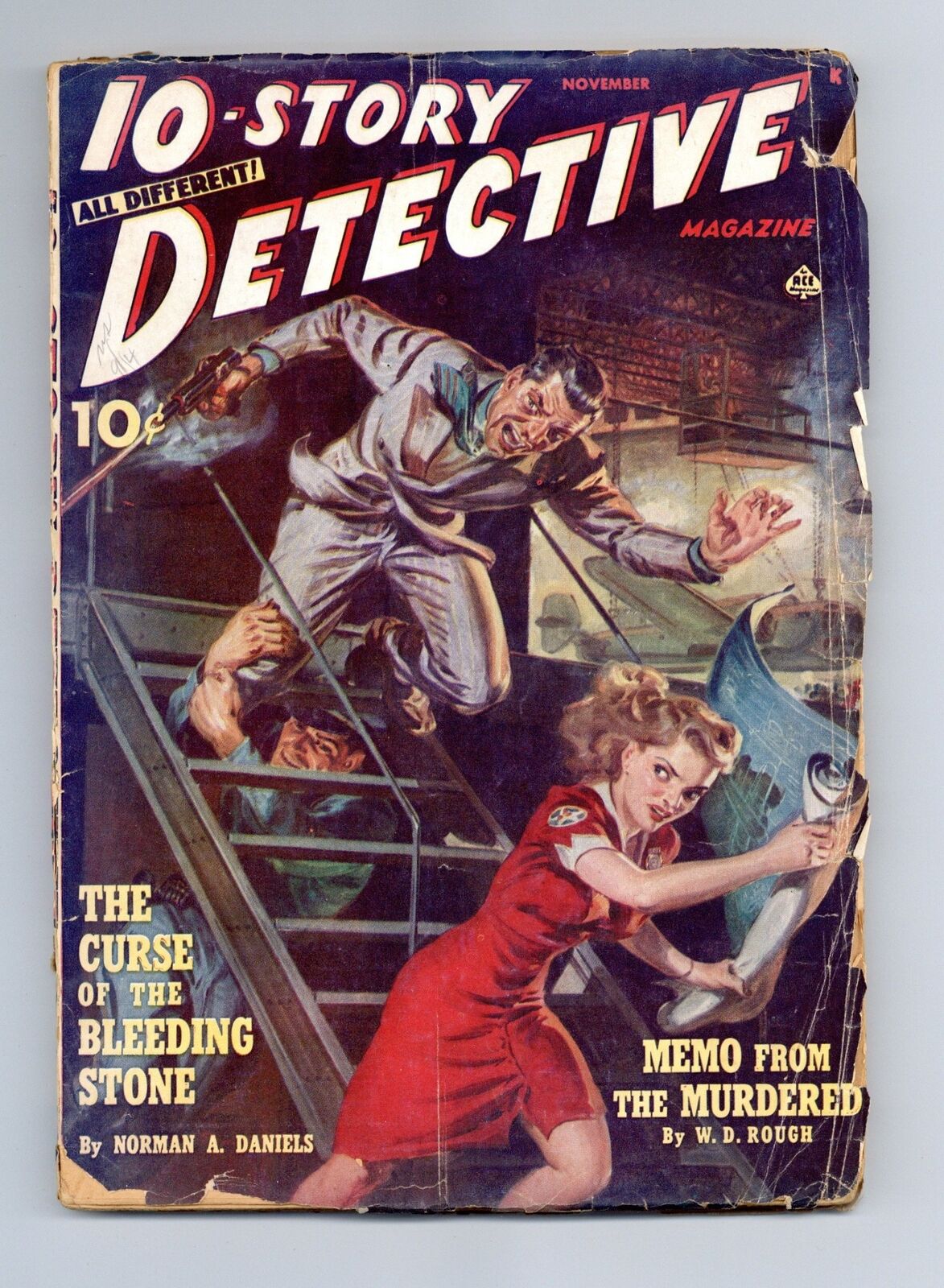 10-Story Detective Magazine Pulp Nov 1942 Vol. 7 #4 GD- 1.8 Low Grade