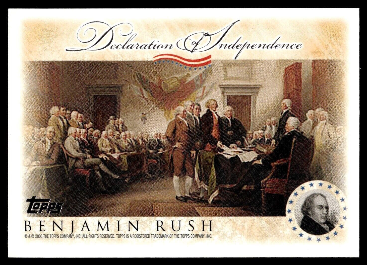 2006 Topps Signers of Declaration of Independence Benjamin Rush