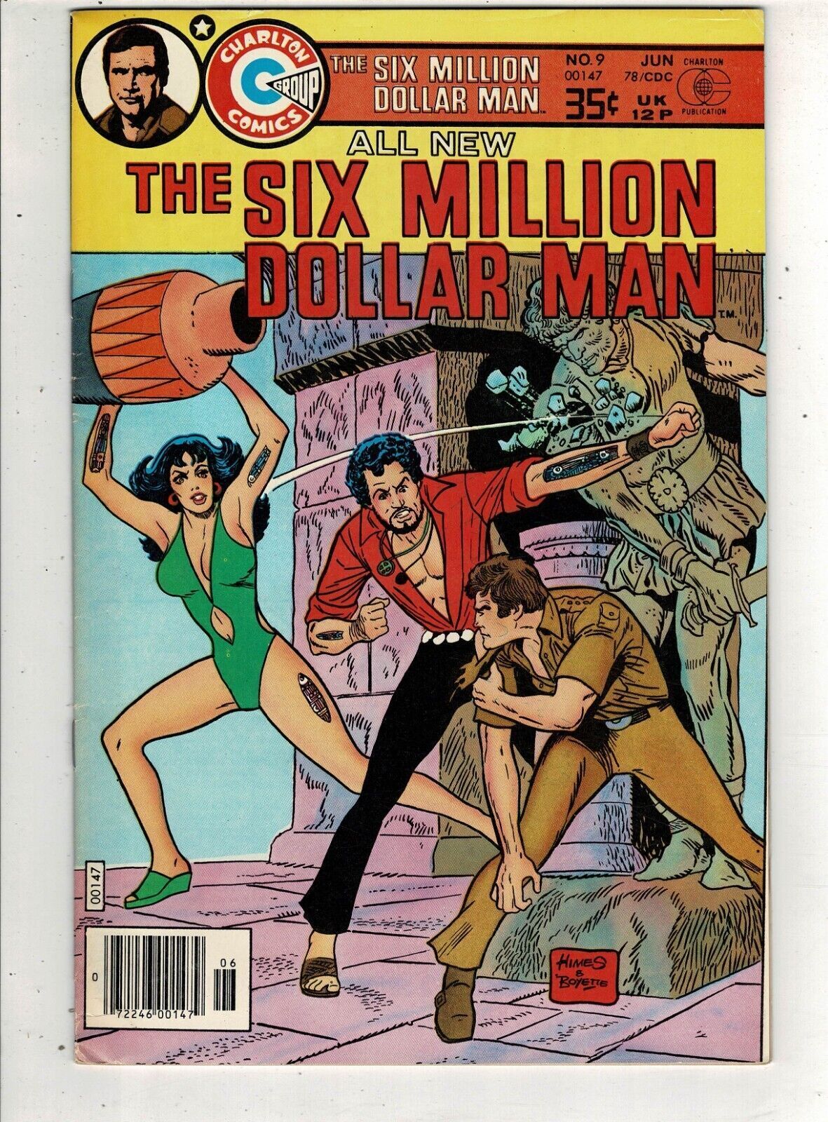 JUNE 1978 THE SIX MILLION DOLLAR MAN #9 MATCH-UP CHARLTON COMICS NYC857