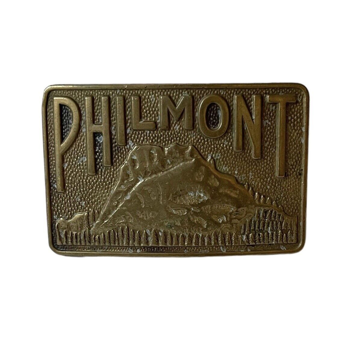 Vintage Philmont Tooth of Time Belt Buckle Souvenir Travel Cowboy Rancher