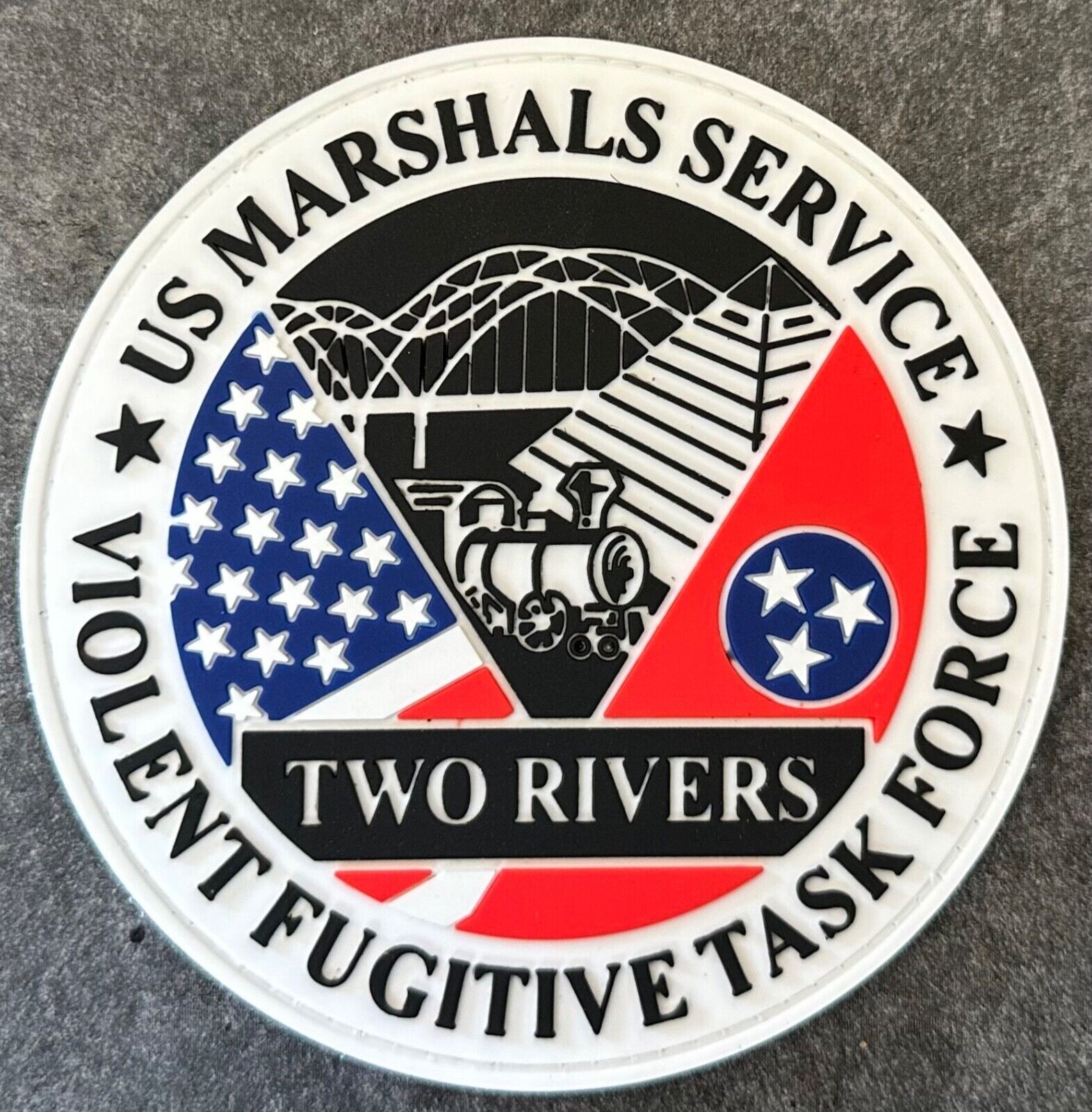 US Marshals Service - TN - “TWO RIVERS” VFTF Full Color version patch-Very Rare