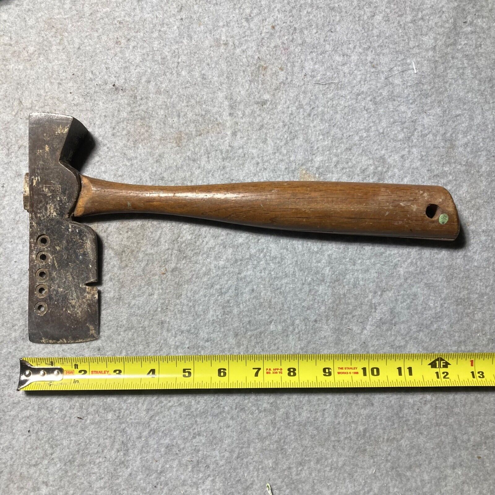 Vintage Plumb Roofing Hatchet Axe – Lathing Shingle Waffle Hammer  USA