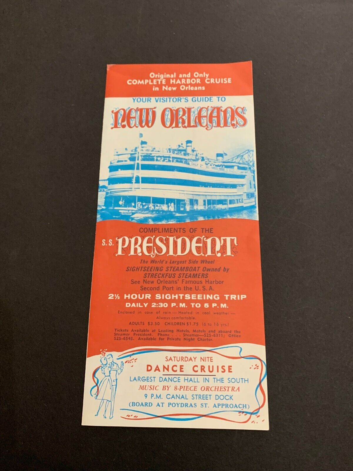1970's The S.S. President Guide Brochure New Orleans Louisiana