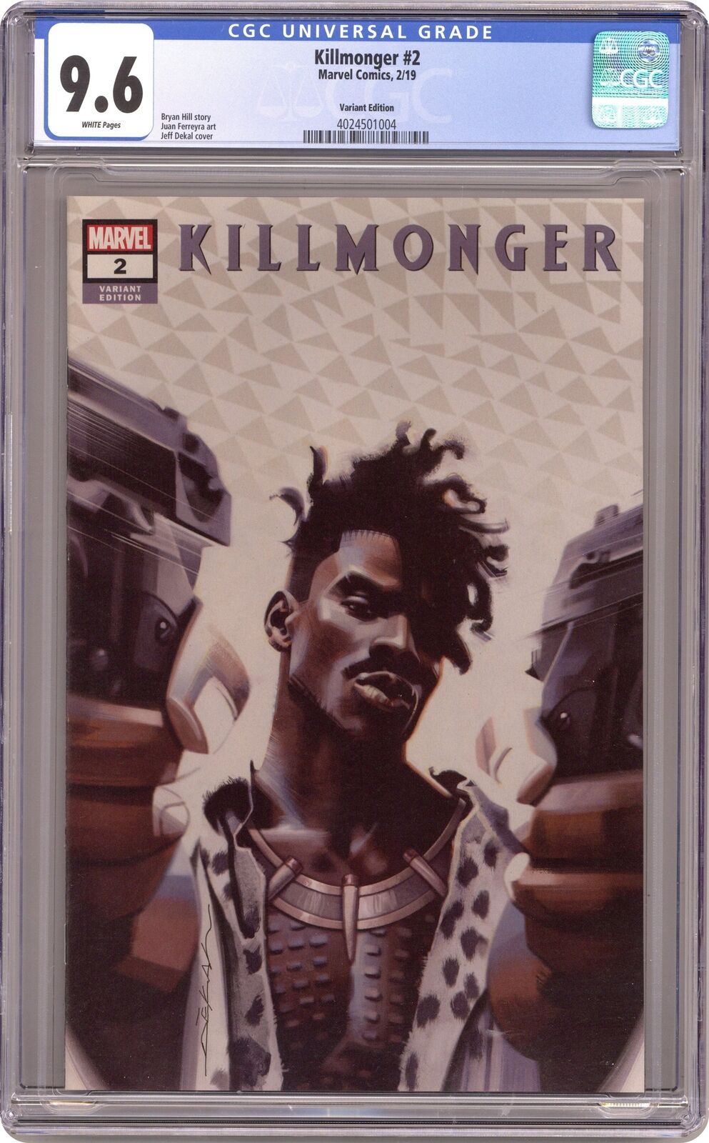 Killmonger #2B Dekal 1:25 Variant CGC 9.6 2019 4024501004